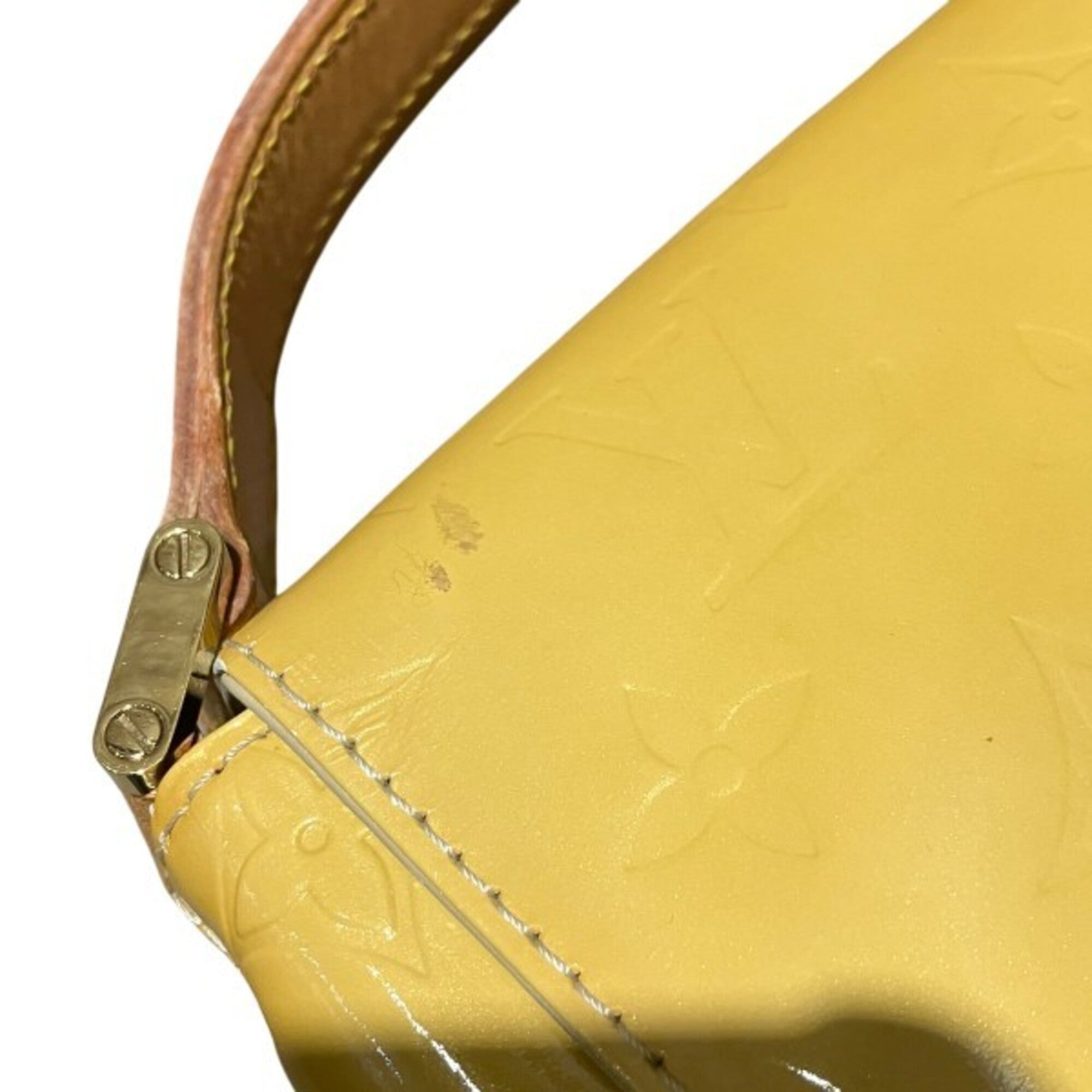 Louis Vuitton Lime Yellow Leather Handbag Shoulder Bag (Pre-Owned)