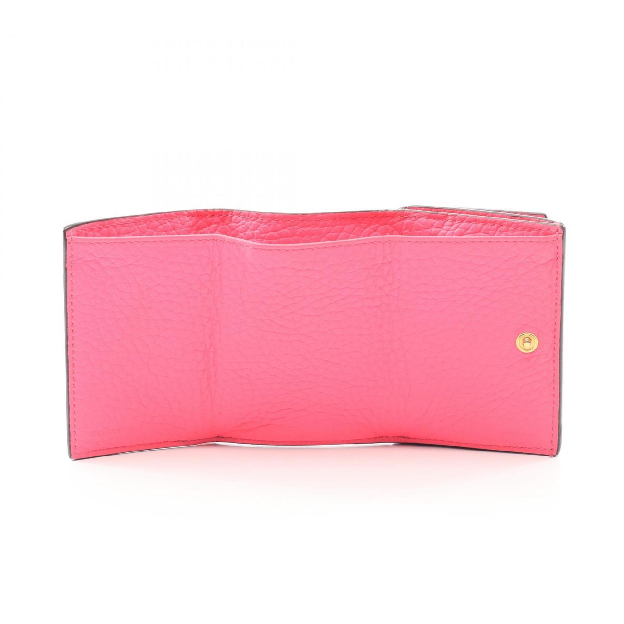 Fendi Pink Leather Wallet (Tri-Fold) (Pre-Owned)