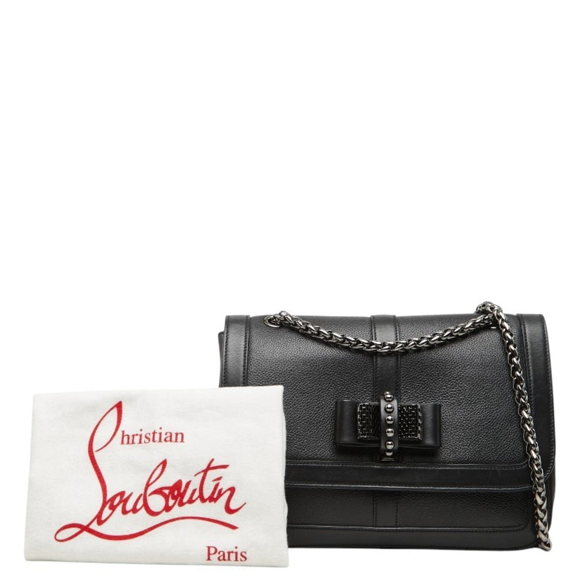Christian Louboutin Black Leather Shoulder Bag (Pre-Owned)