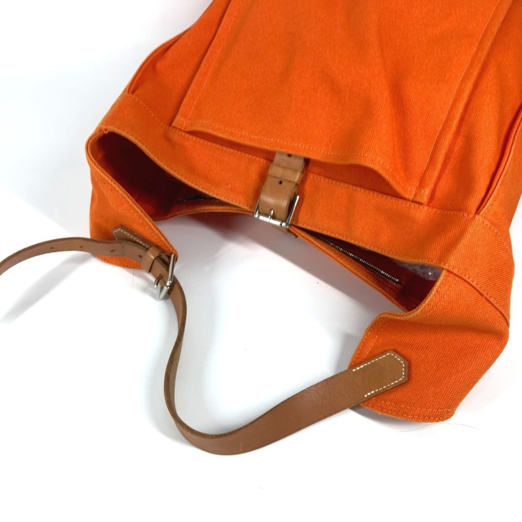 Hermes Marwari Orange Canvas Shoulder Bag (Pre-Owned)