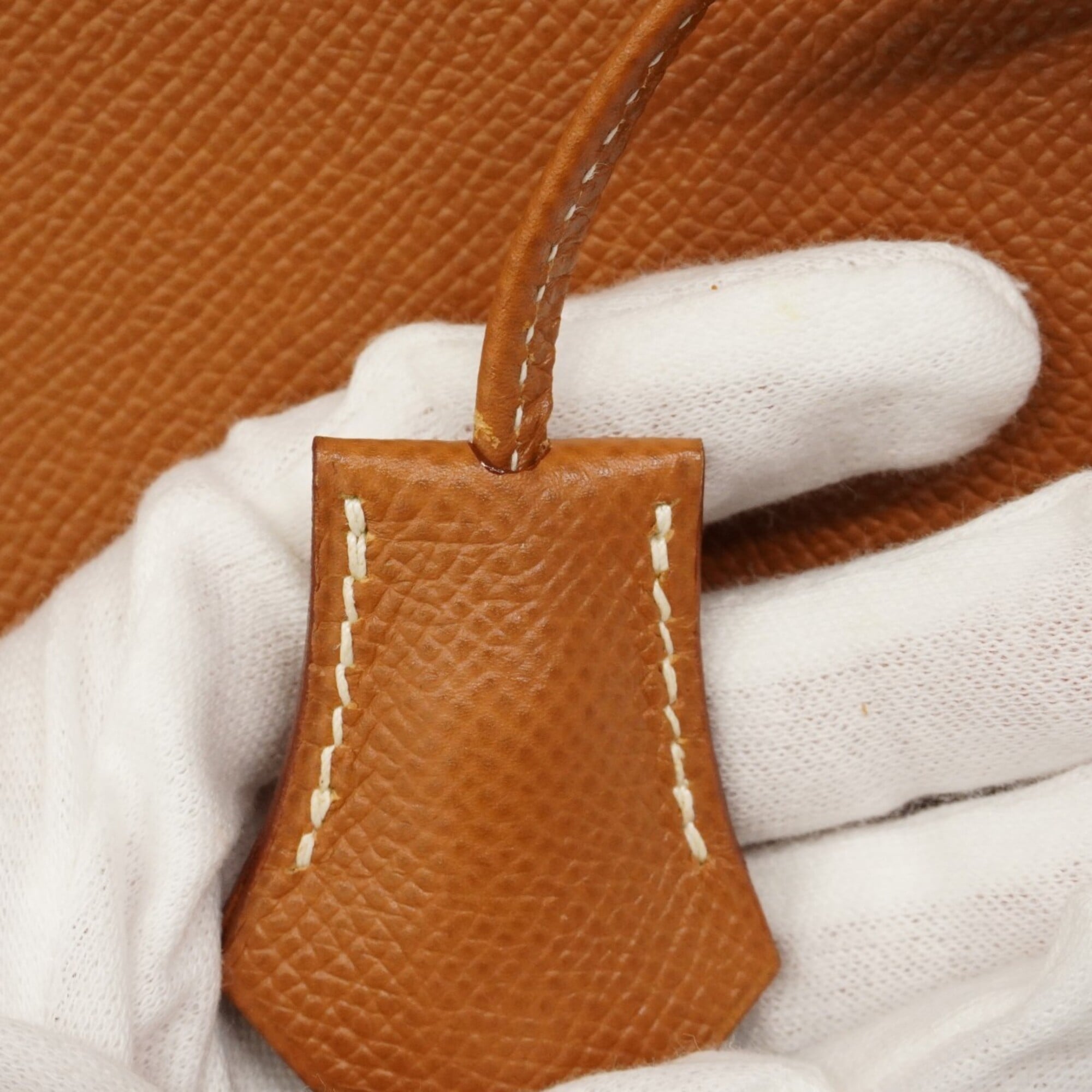 Hermes Gold Courchevel Leather Handbag (Pre-Owned)