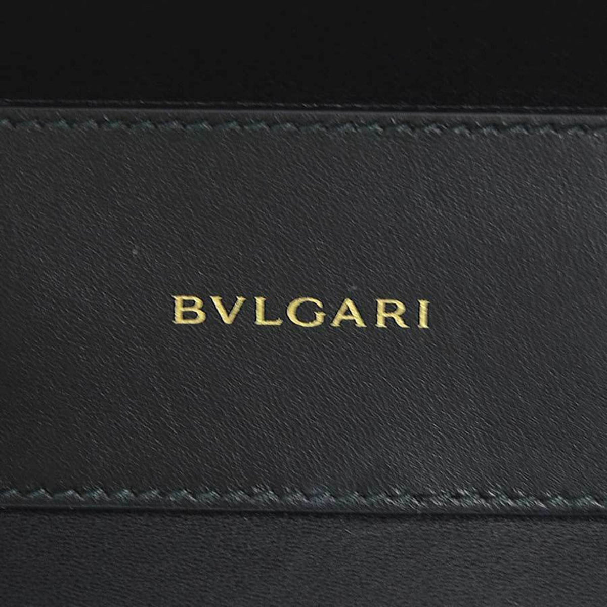 Bvlgari Blue Leather Handbag Shoulder Bag Vanity Bag (Pre-Owned)