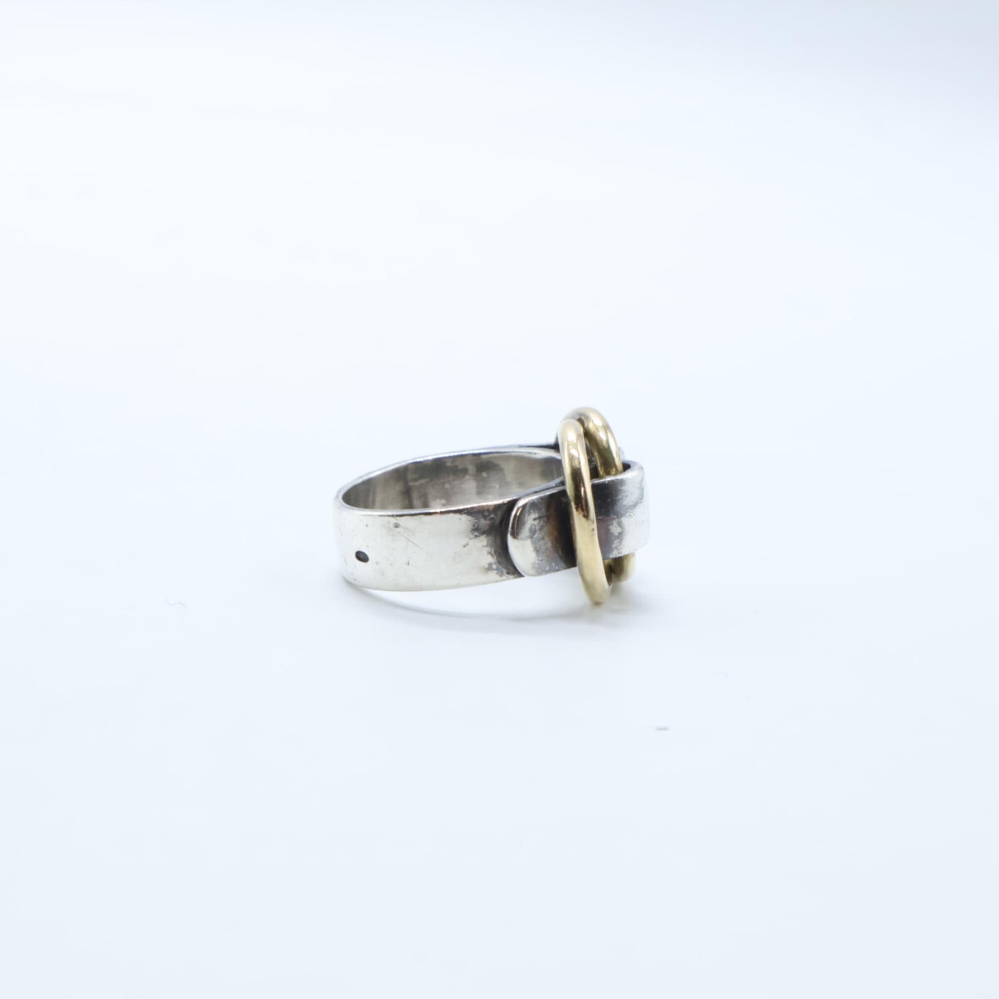 Hermes Silver Silver 925 Band Ring (Pre-Owned)