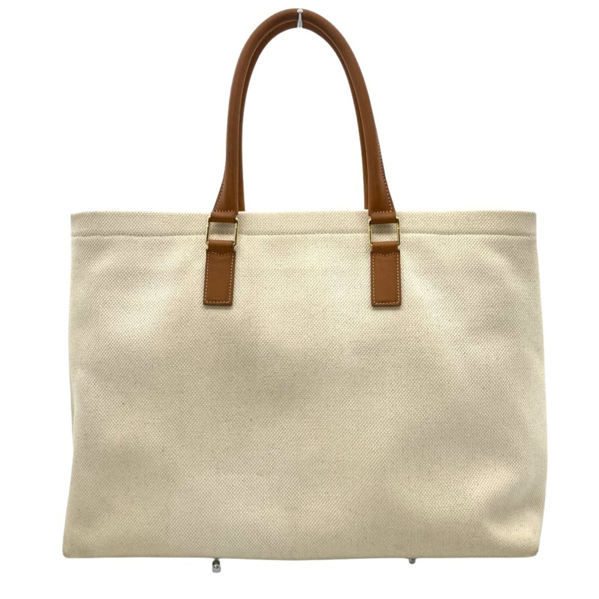 Celine Beige Canvas Leather Tote Bag (Pre-Owned)