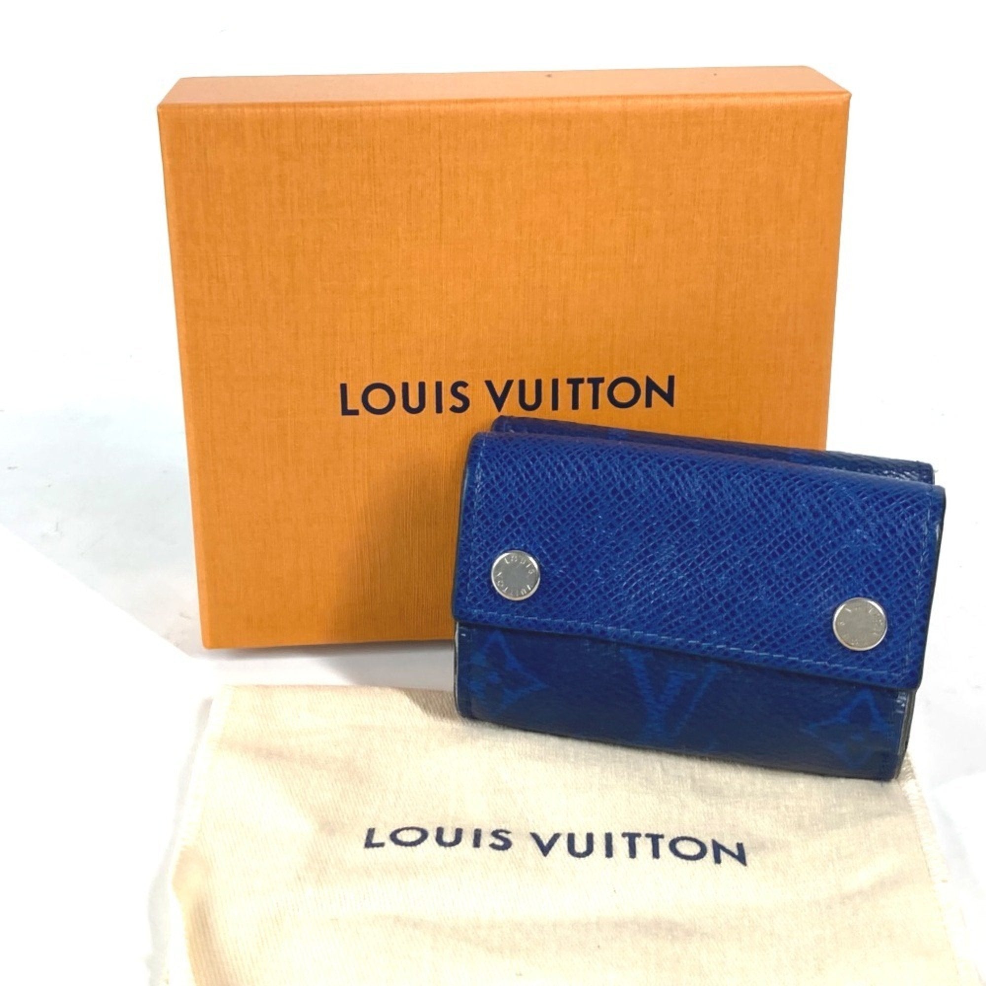 Louis Vuitton Blue Taigarama Monogram Wallet (Tri-Fold) (Pre-Owned)