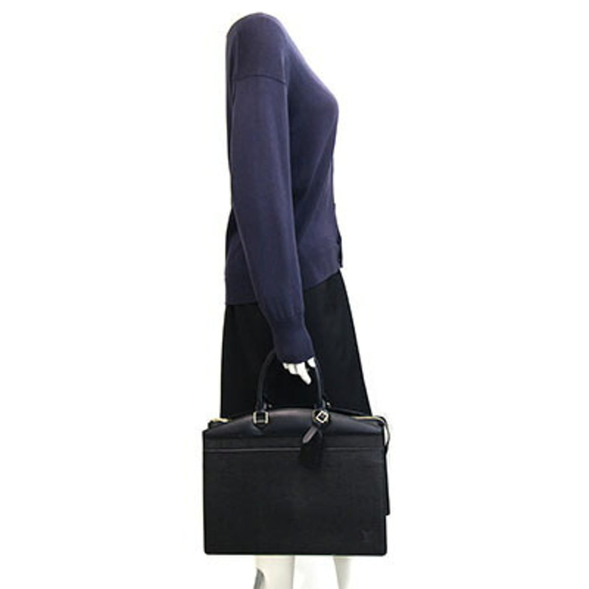 Louis Vuitton Epi Black Noir Epi Leather Handbag (Pre-Owned)