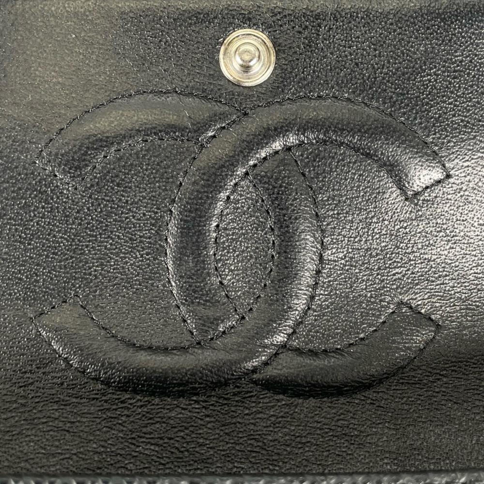 Chanel Matelasse Black Grained Calfskin Shoulder Bag (Pre-Owned)
