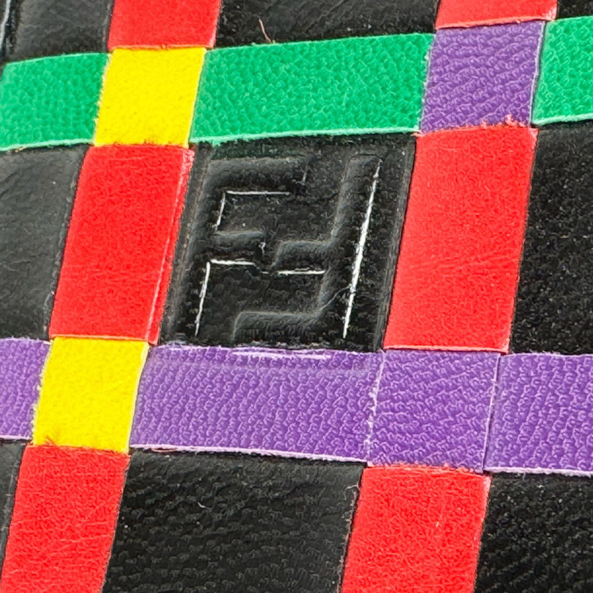 Fendi Black Multi-Color Leather Shoulder Bag (Pre-Owned)
