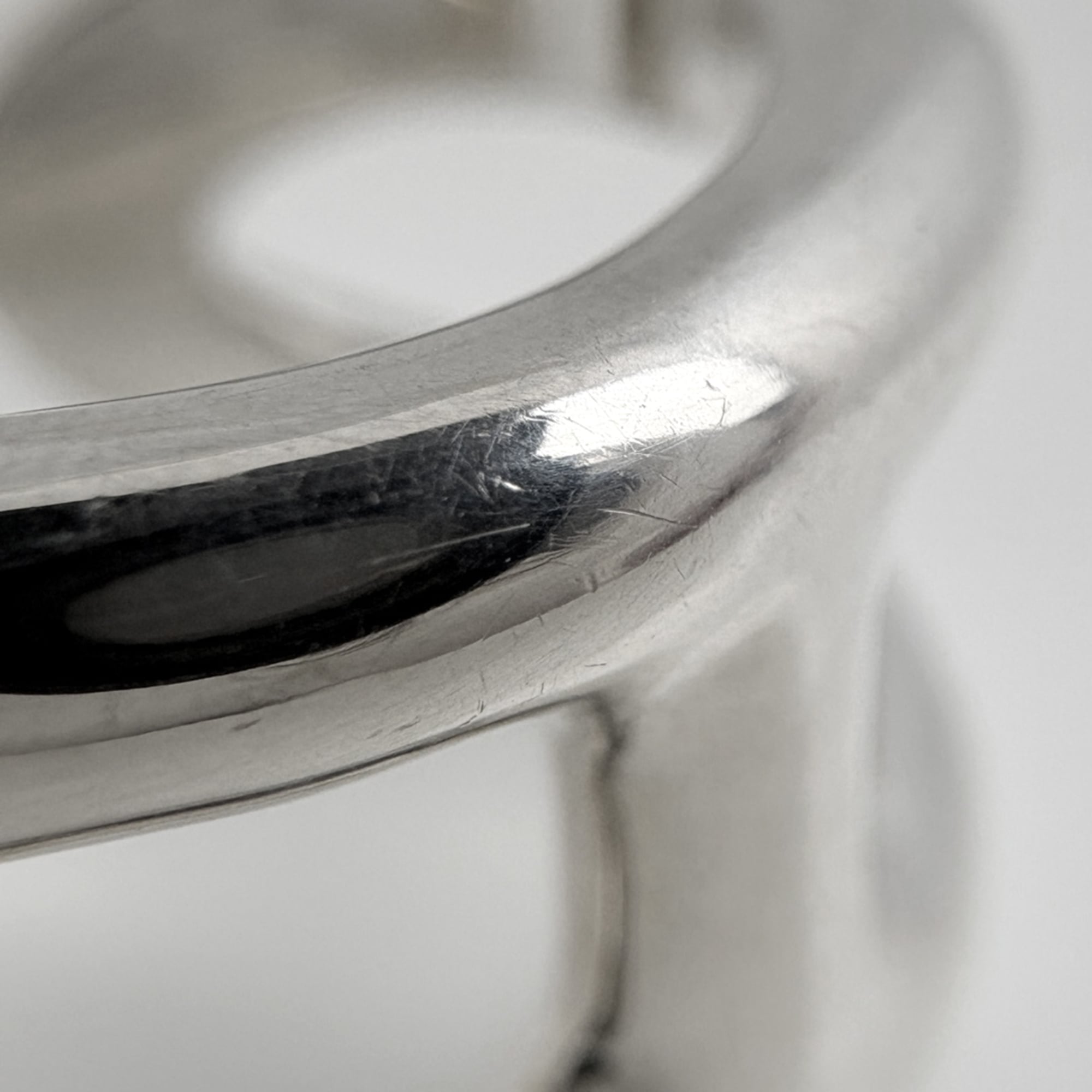 Hermes Silver Silver 925 Band Ring (Pre-Owned)