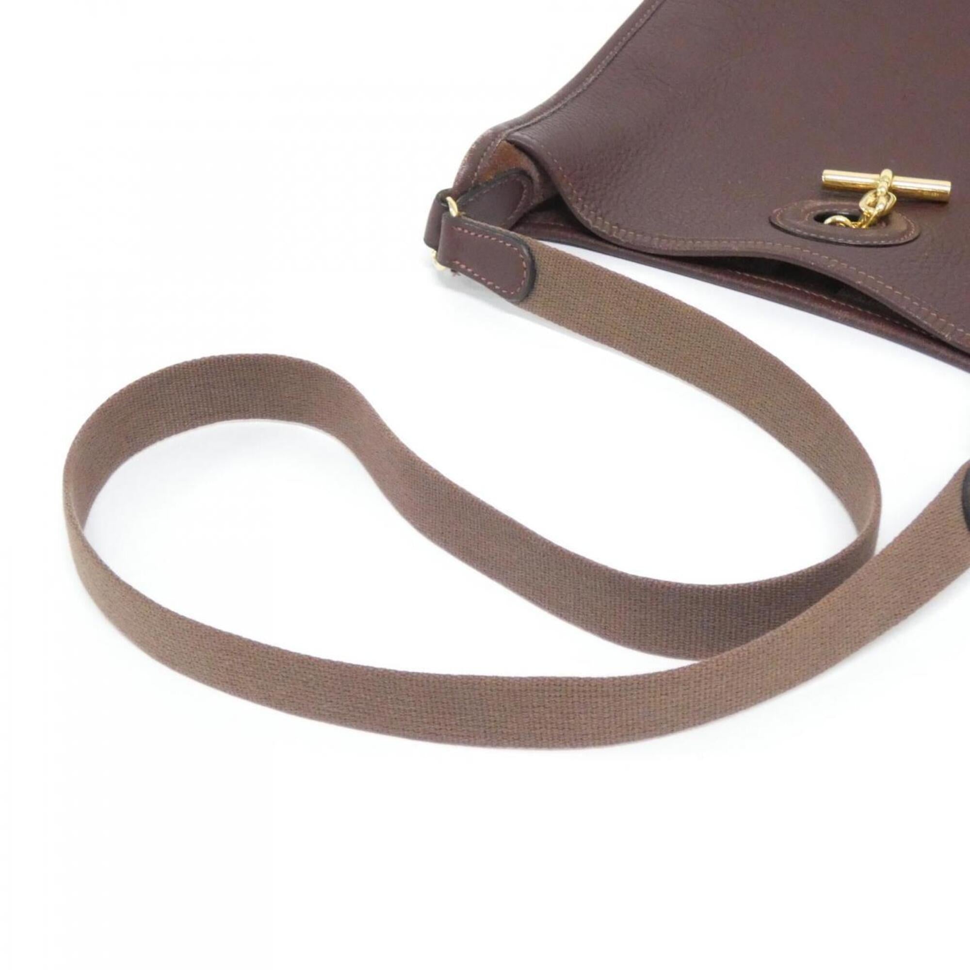 Hermes Havane Taurillon Clemence Leather Shoulder Bag (Pre-Owned)