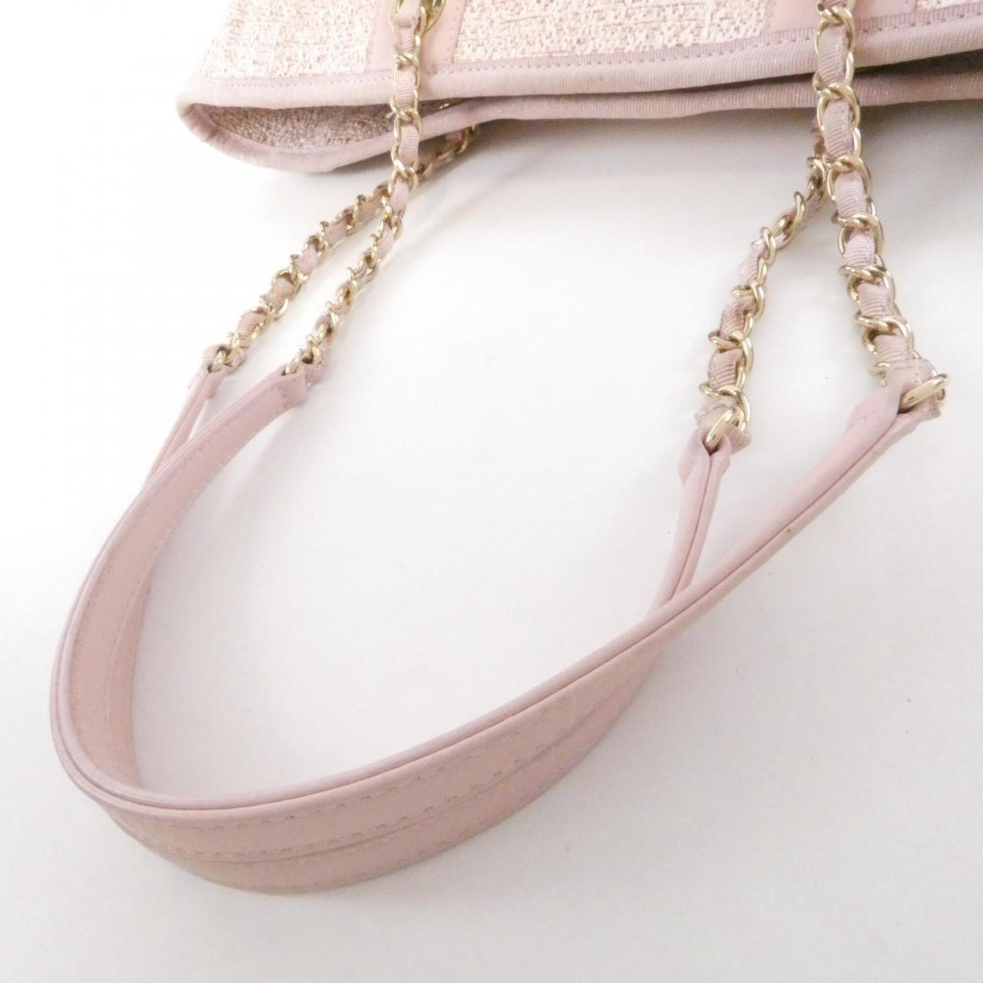 Chanel Light Pink Nylon Canvas Handbag (Pre-Owned)