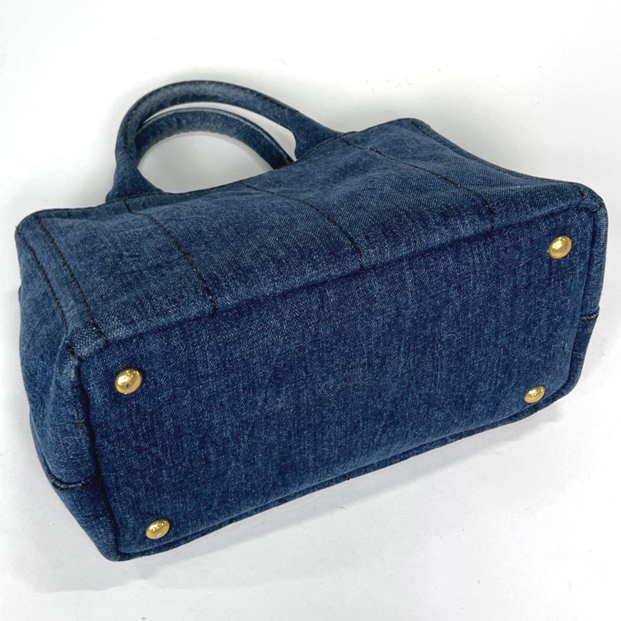 Prada Blue Canvas Tote Bag (Pre-Owned)