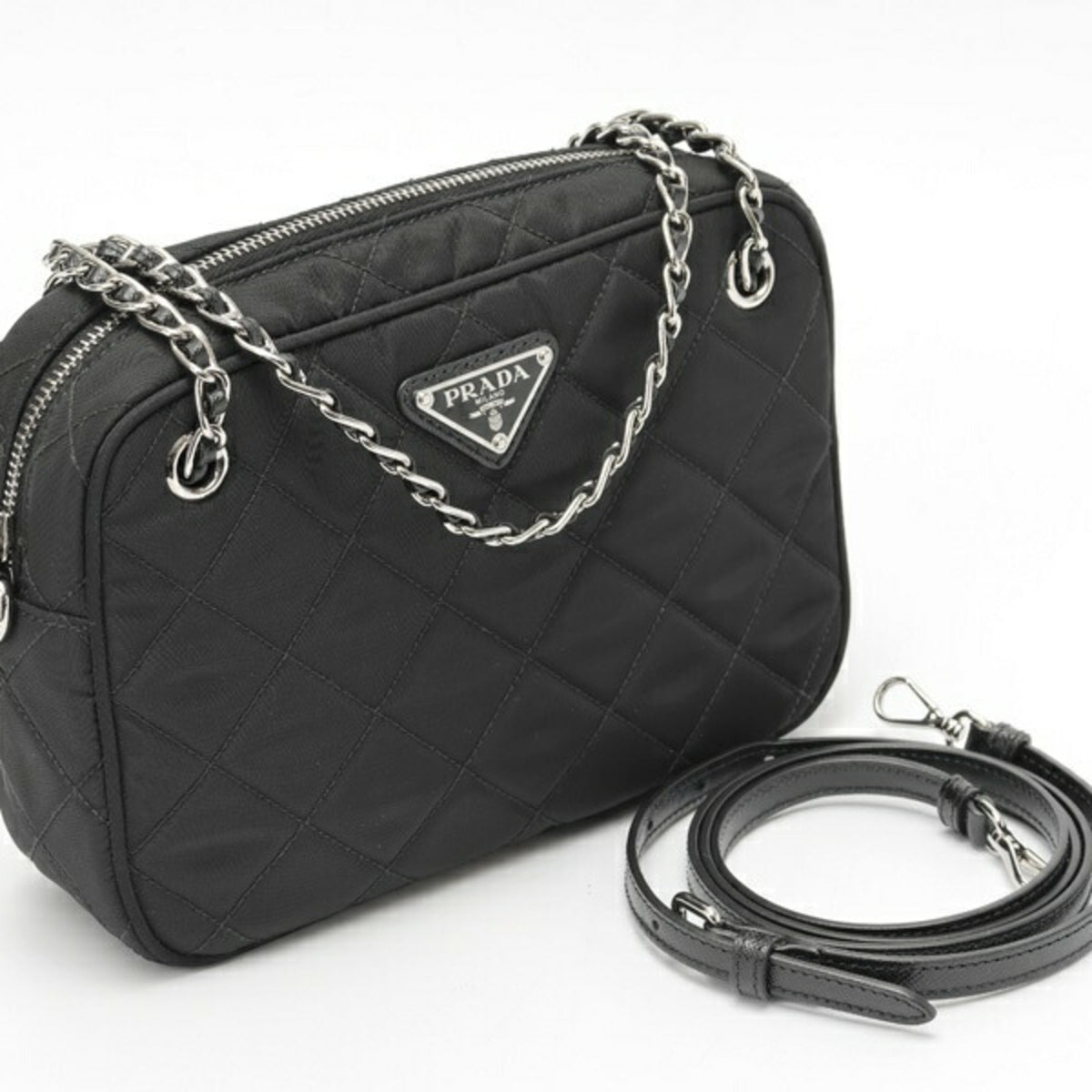 Prada Black Nylon Shoulder Bag (Pre-Owned)