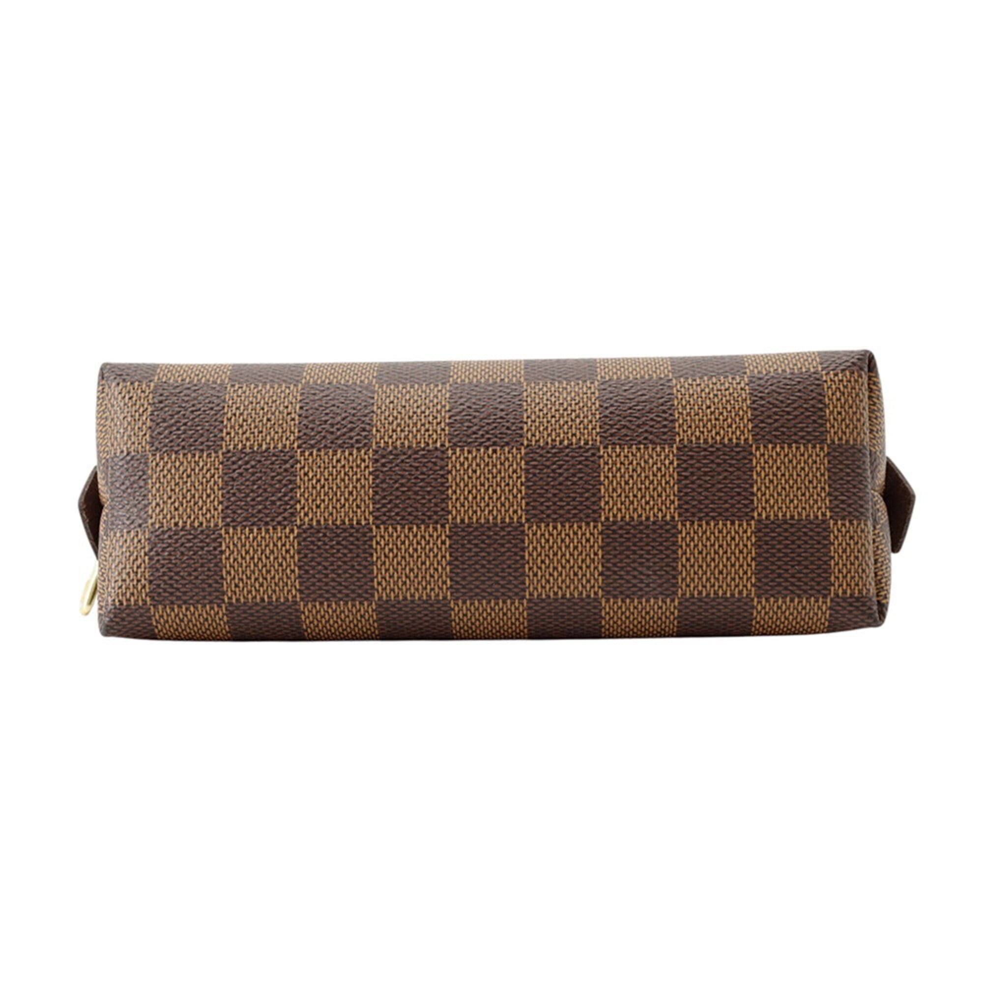 Louis Vuitton Damier Damier Canvas Ebene Red Color Handbag Pochette (Pre-Owned)