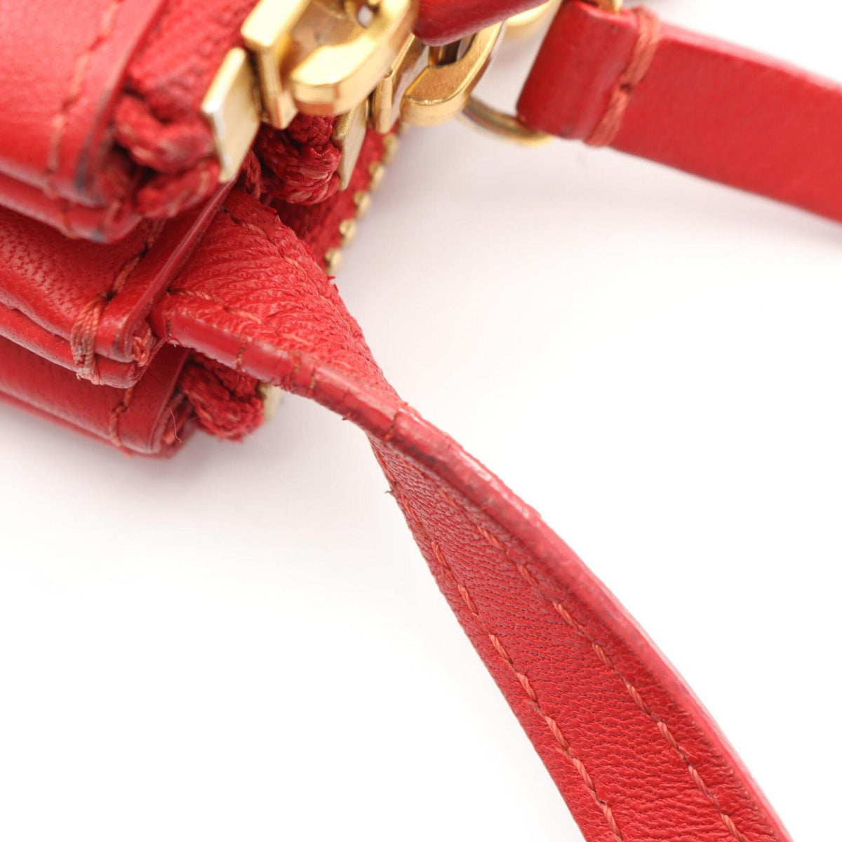 Celine Red Color Leather Handbag Shoulder Bag (Pre-Owned)
