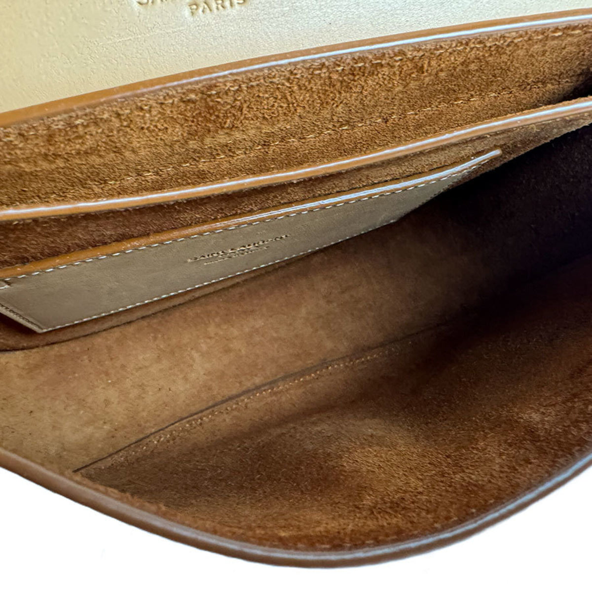 Saint Laurent Beige Leather Shoulder Bag (Pre-Owned)