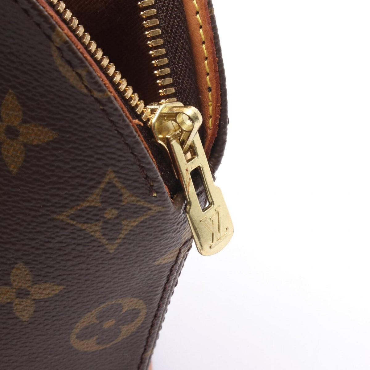 Louis Vuitton Brown Monogram Coated Canvas Leather Handbag (Pre-Owned)