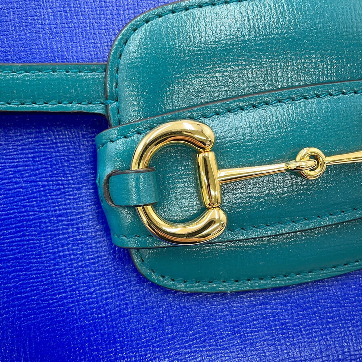 Gucci Blue Leather Handbag Shoulder Bag (Pre-Owned)