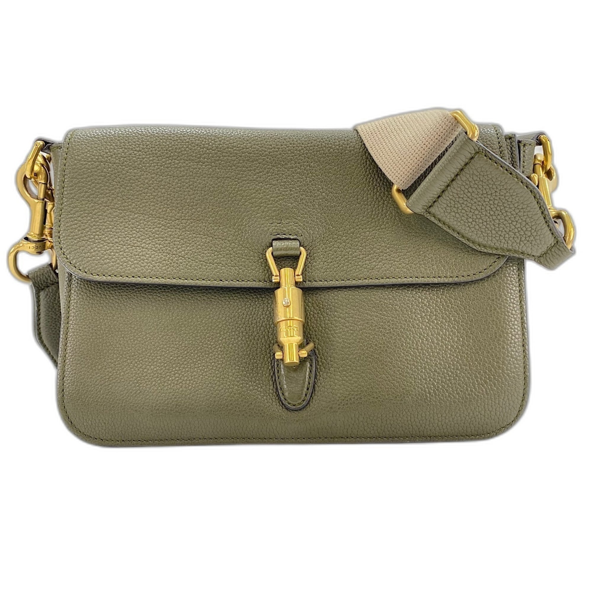 Gucci Green Leather Shoulder Bag (Pre-Owned)