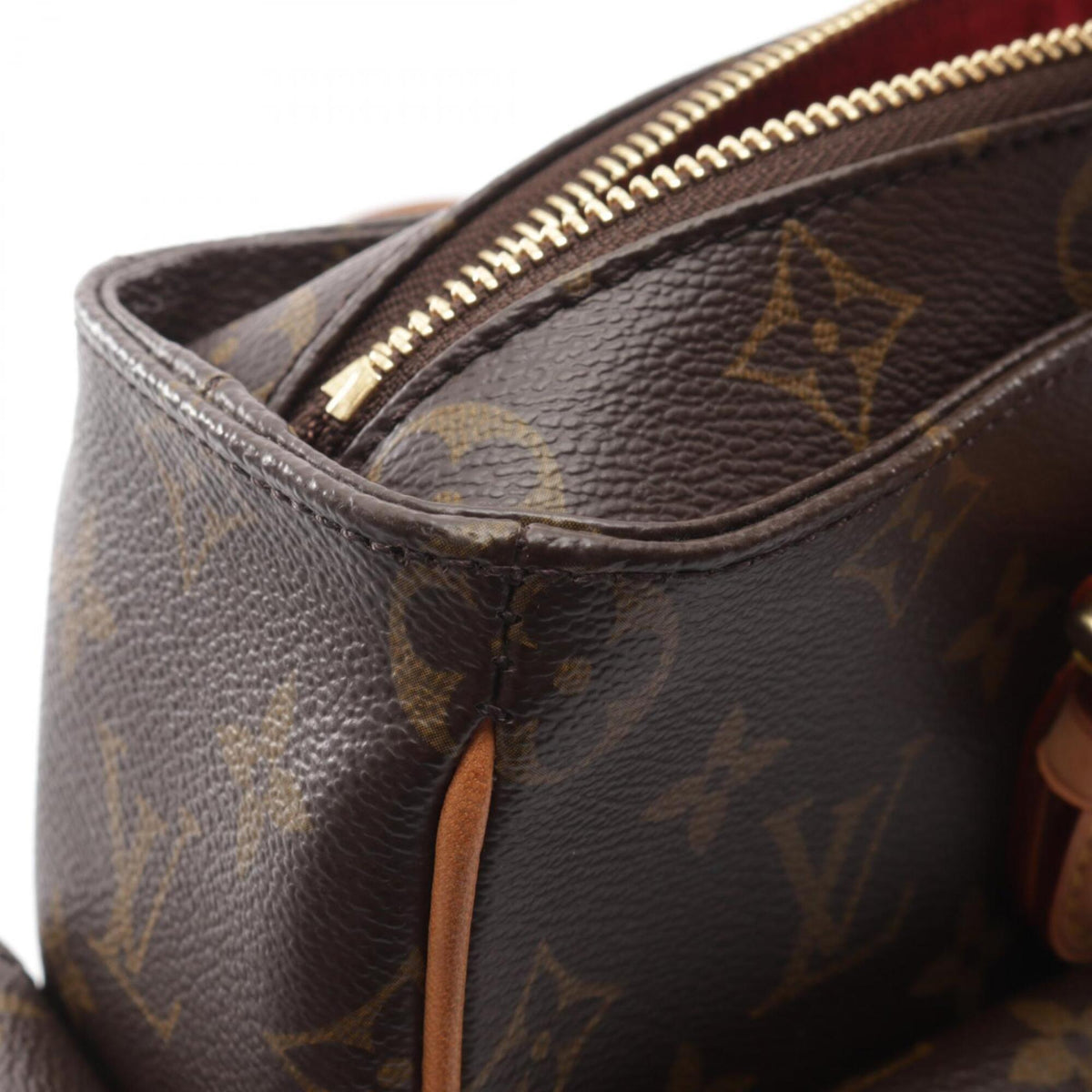 Louis Vuitton Brown Pvc Coated Canvas Leather Handbag (Pre-Owned)