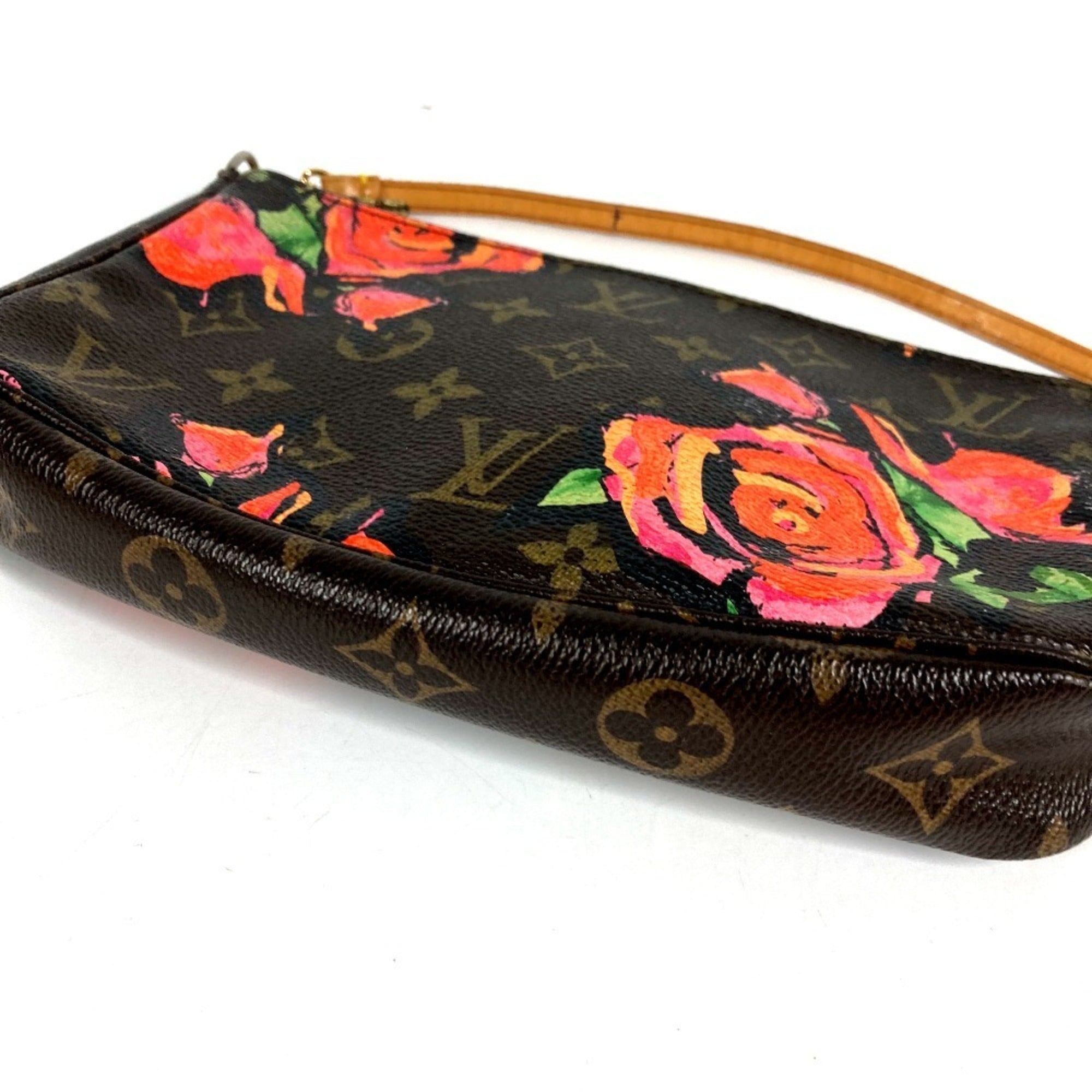 Louis Vuitton Brown Monogram Pink Monogram Rose Handbag Pouch Shoulder Bag (Pre-Owned)