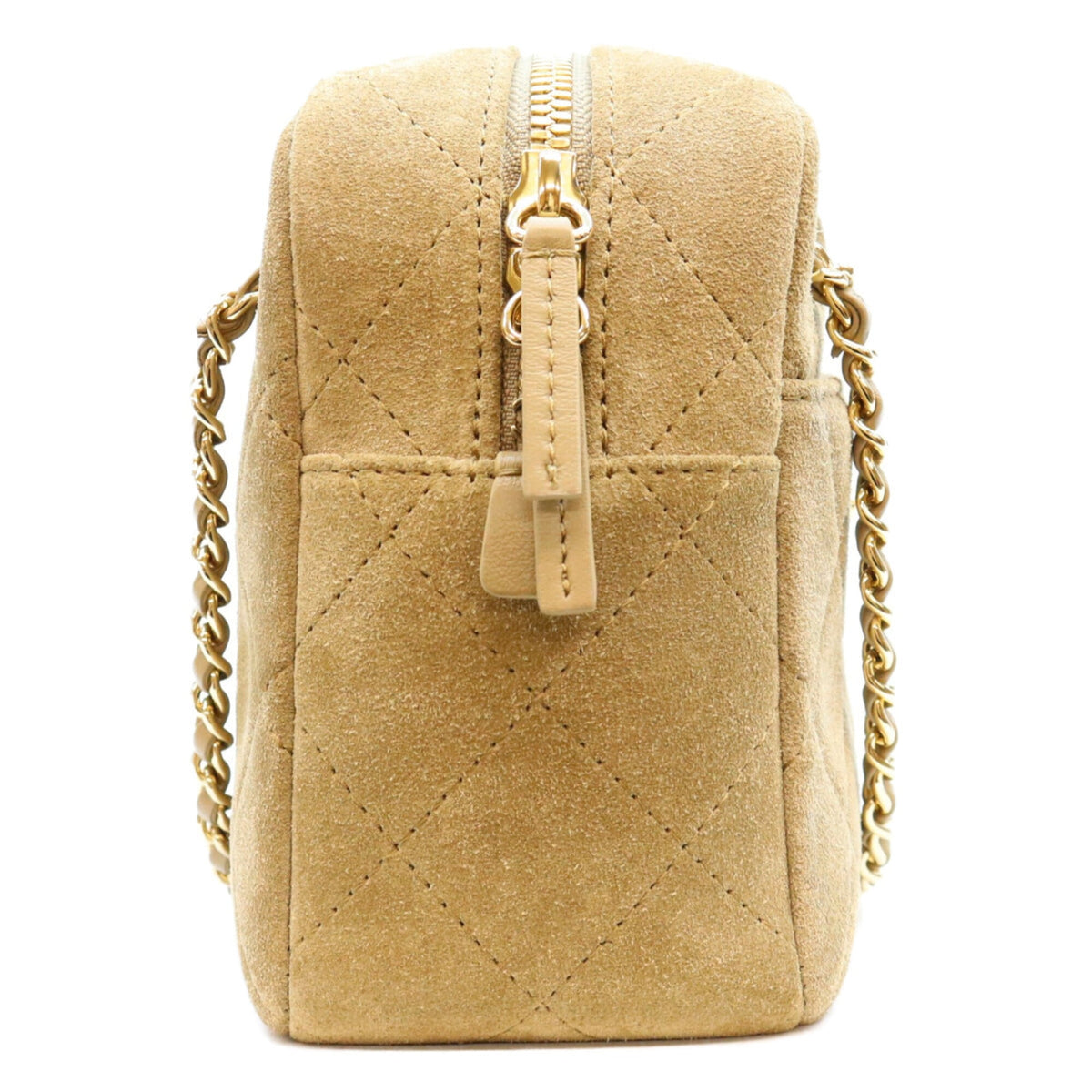 Chanel Beige Suede Shoulder Bag (Pre-Owned)