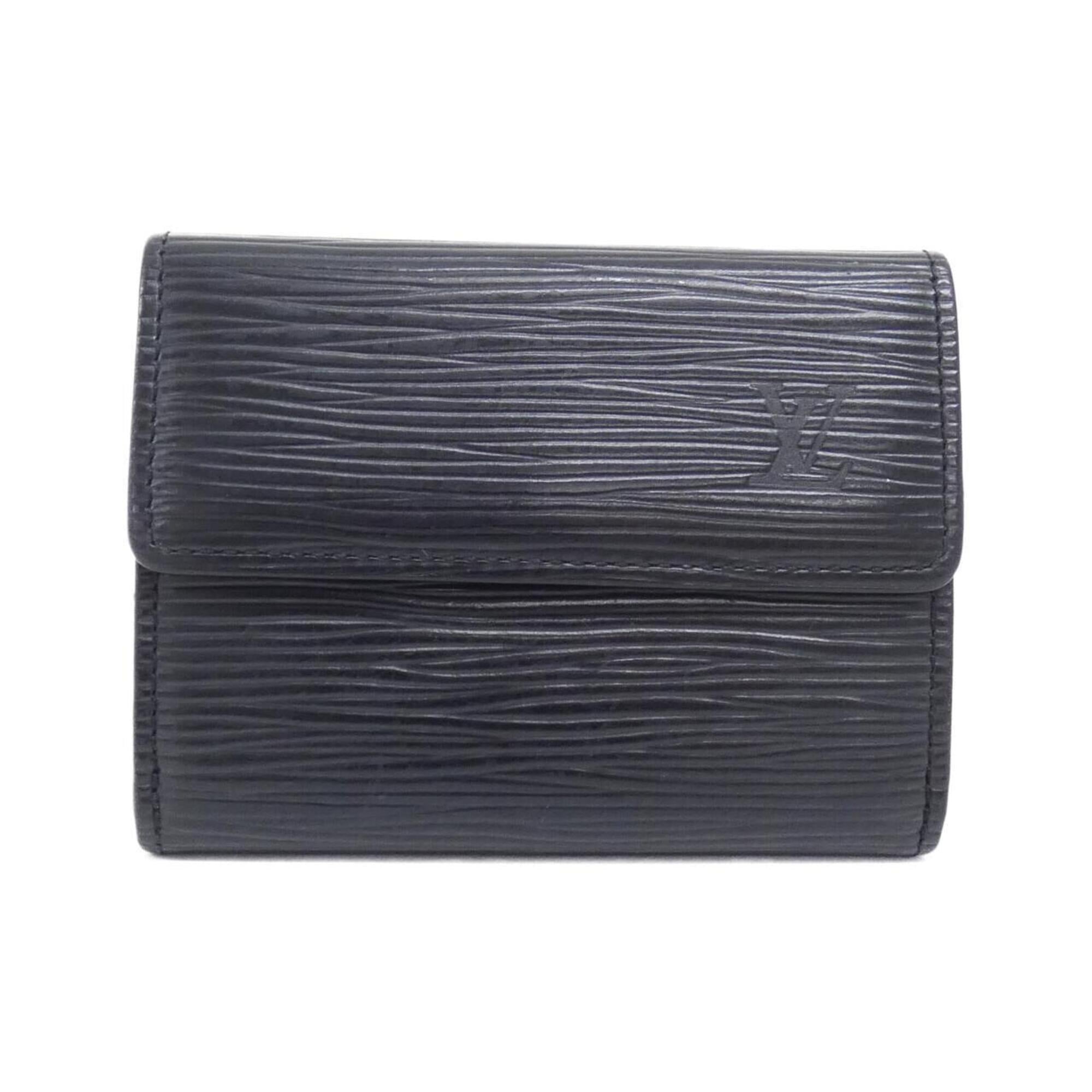 Louis Vuitton Black Leather Coin Purse/Coin Case (Pre-Owned)