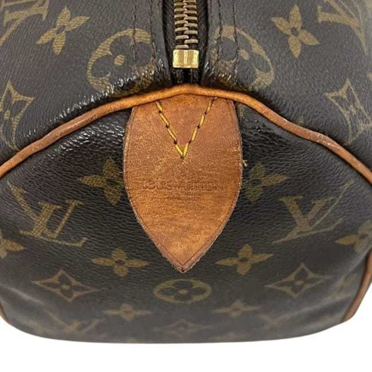 Louis Vuitton Black Brown Monogram Canvas Leather Handbag (Pre-Owned)