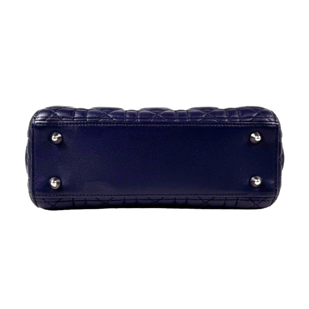 Christian Dior Navy Leather Handbag Shoulder Bag (Pre-Owned)