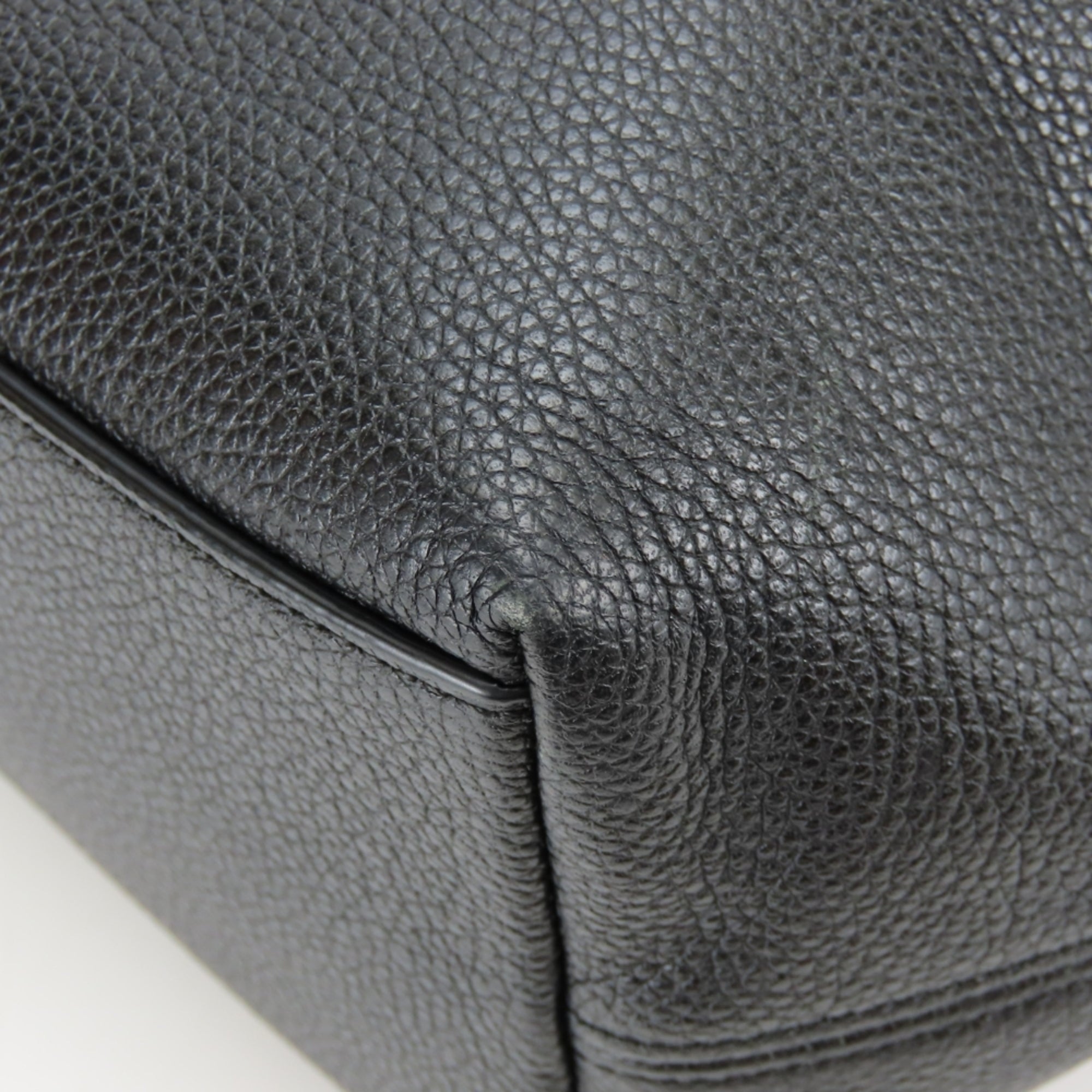 Coach Black Leather Tote Bag (Pre-Owned)