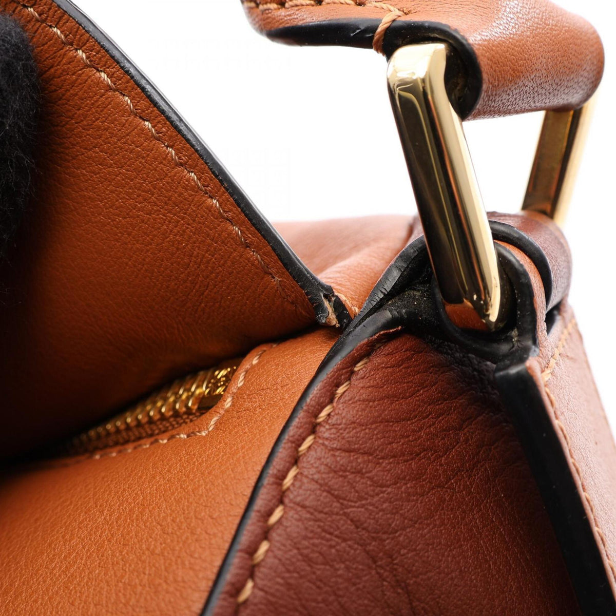 Loewe Brown Pink Leather Handbag (Pre-Owned)