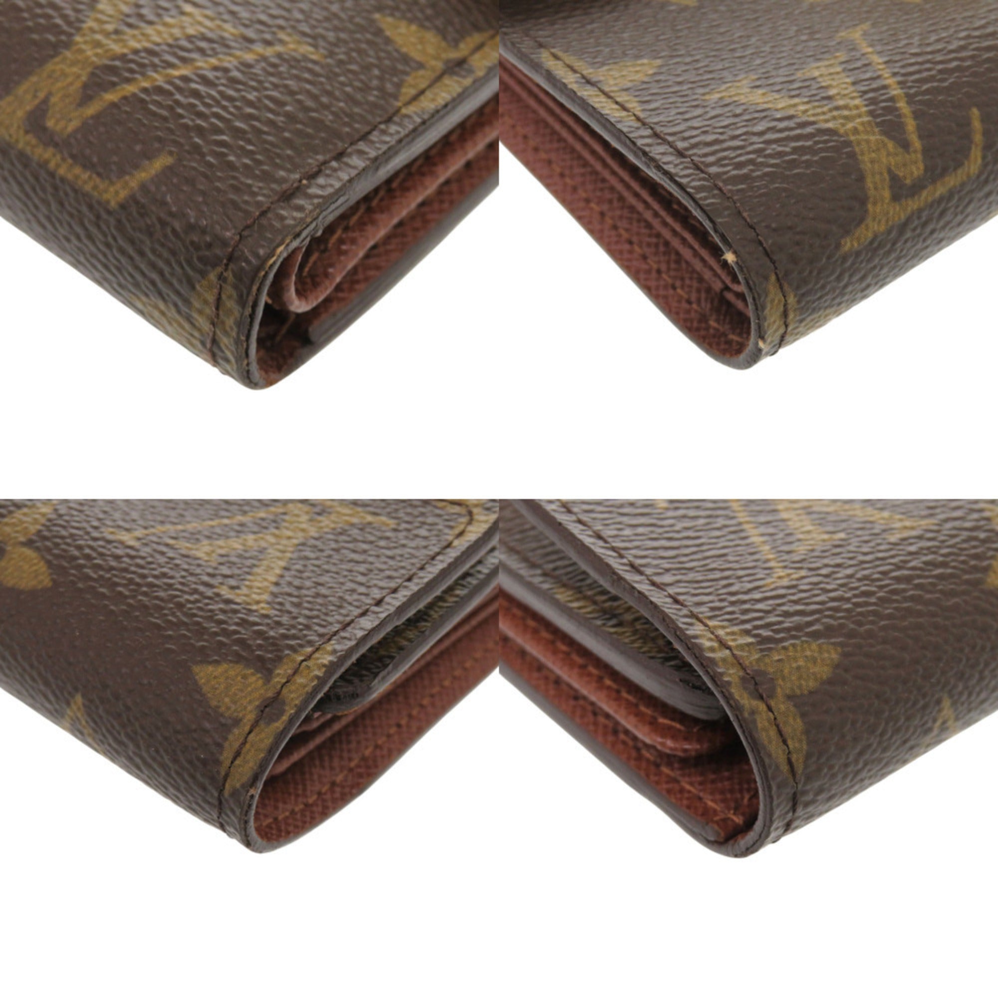 Louis Vuitton Brown Monogram Canvas Wallet (Tri-Fold) (Pre-Owned)