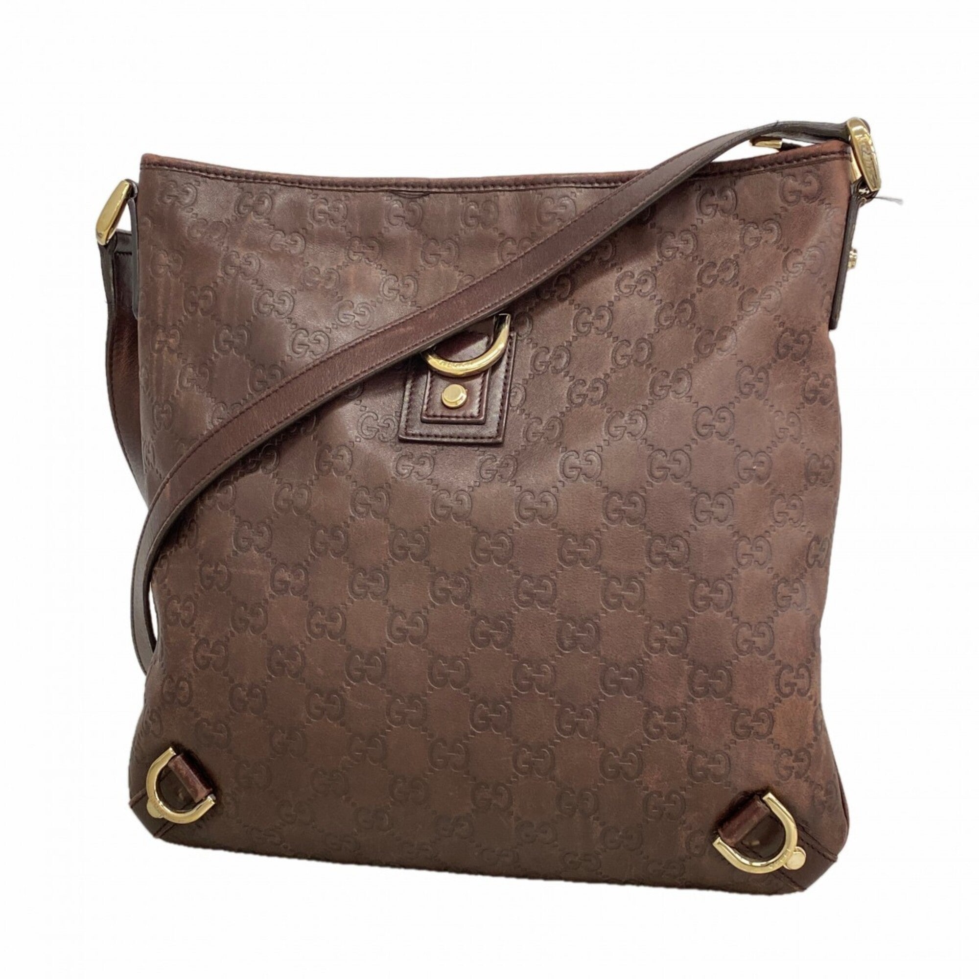 Gucci Brown Leather Shoulder Bag (Pre-Owned)