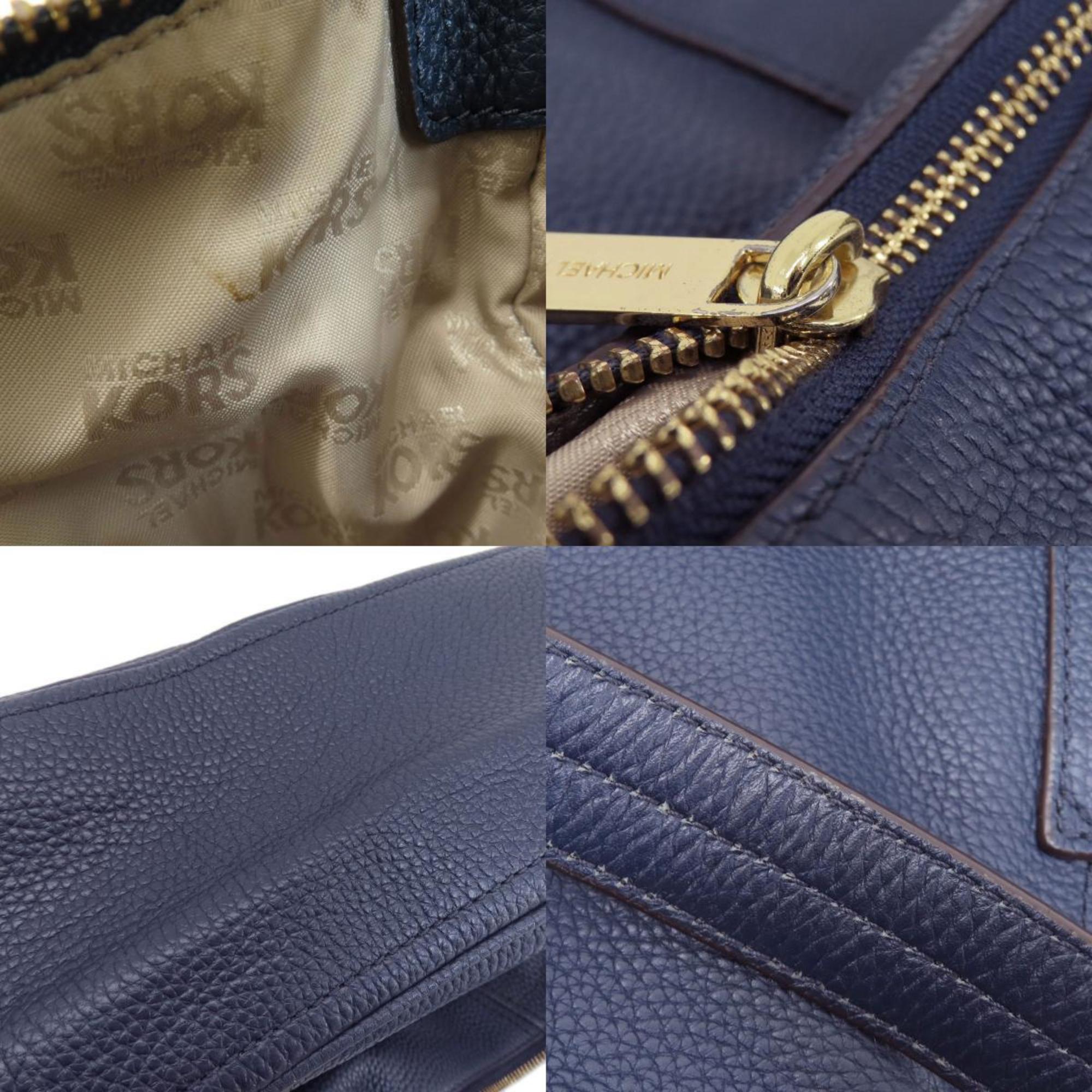 Michael Kors Navy Leather Shoulder Bag (Pre-Owned)