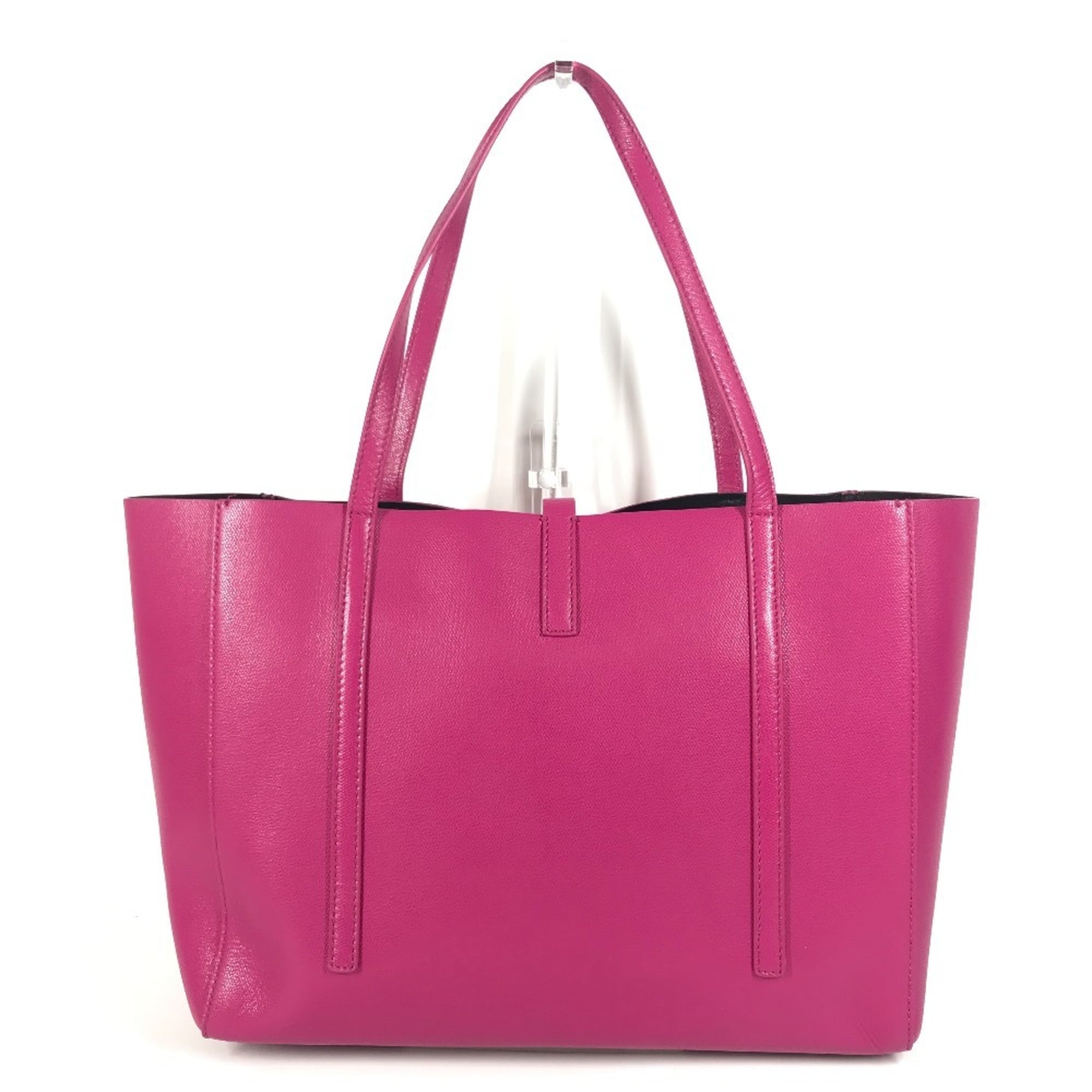 Tiffany Black Pink Leather Shoulder Bag Tote Bag (Pre-Owned)