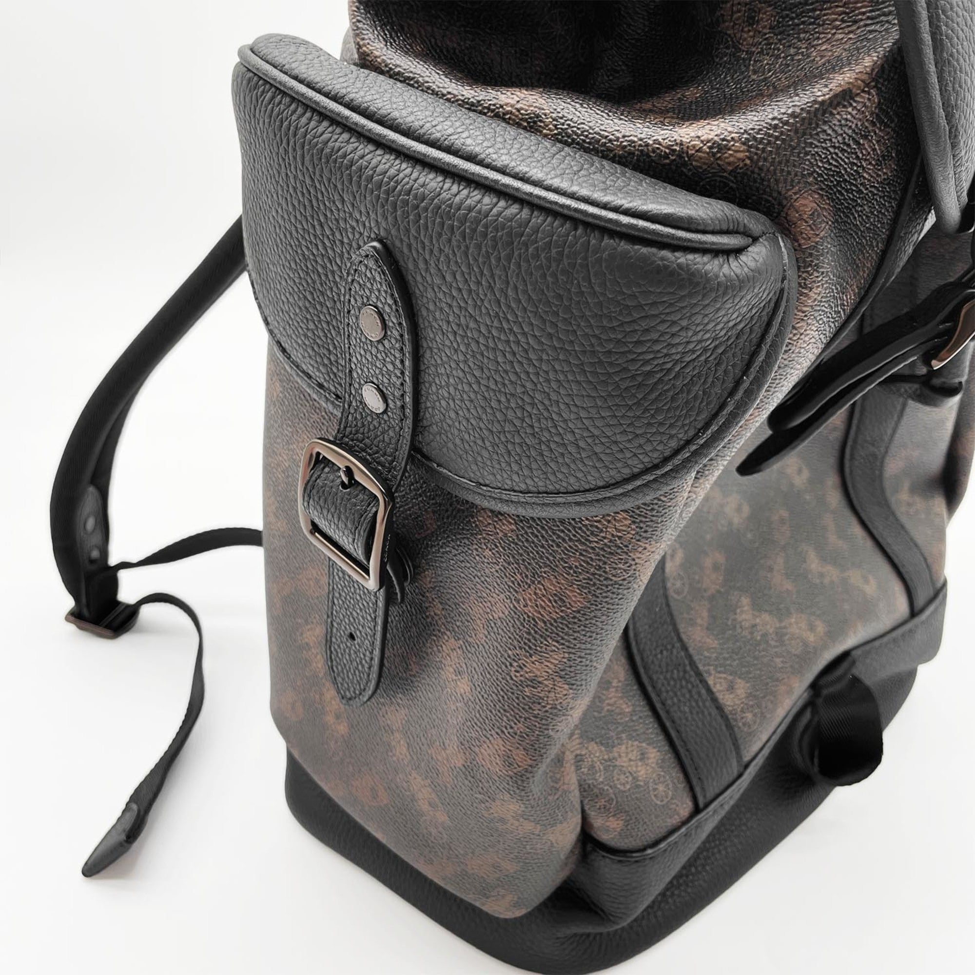 Coach Black Brown Pvc Leather Backpack (Pre-Owned)