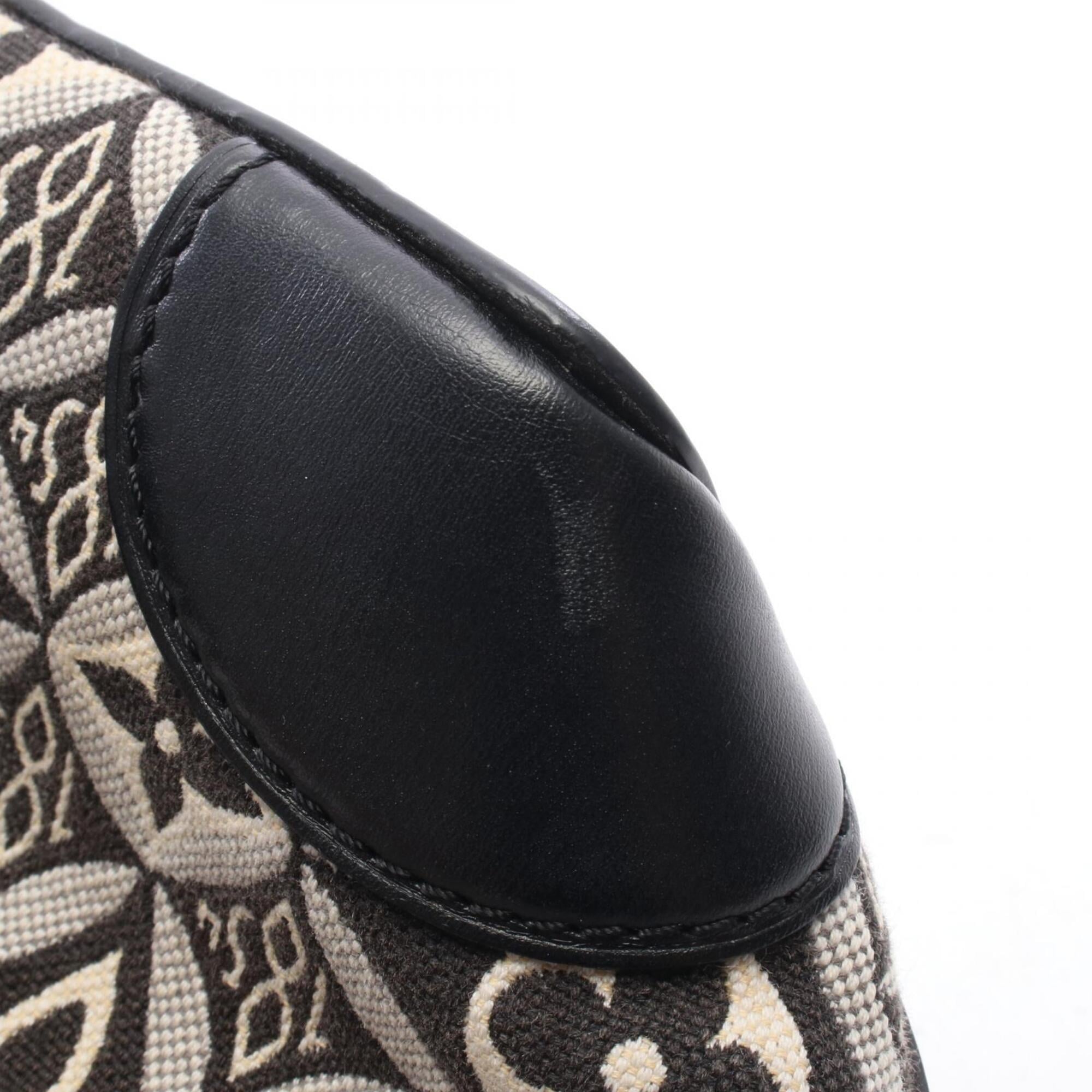 Louis Vuitton Black Gray Noir Canvas Leather Handbag Shoulder Bag (Pre-Owned)