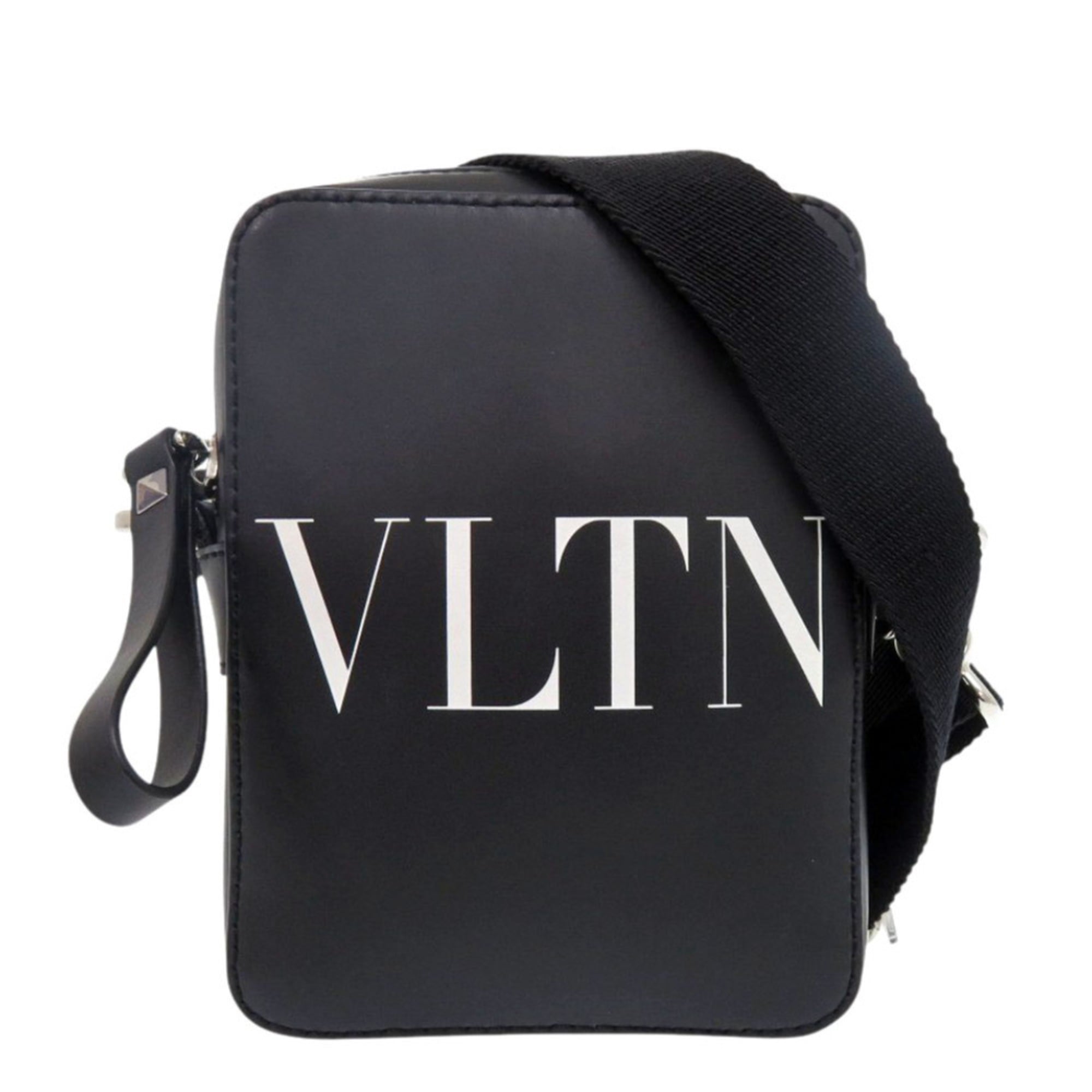 Valentino Garavani Black Leather Shoulder Bag (Pre-Owned)