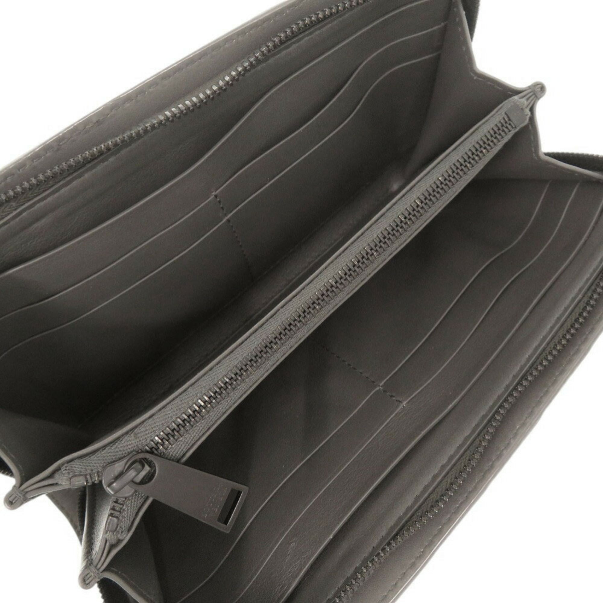 Bottega Veneta Gray Intrecciato Long Wallet (Bi-Fold) (Pre-Owned)