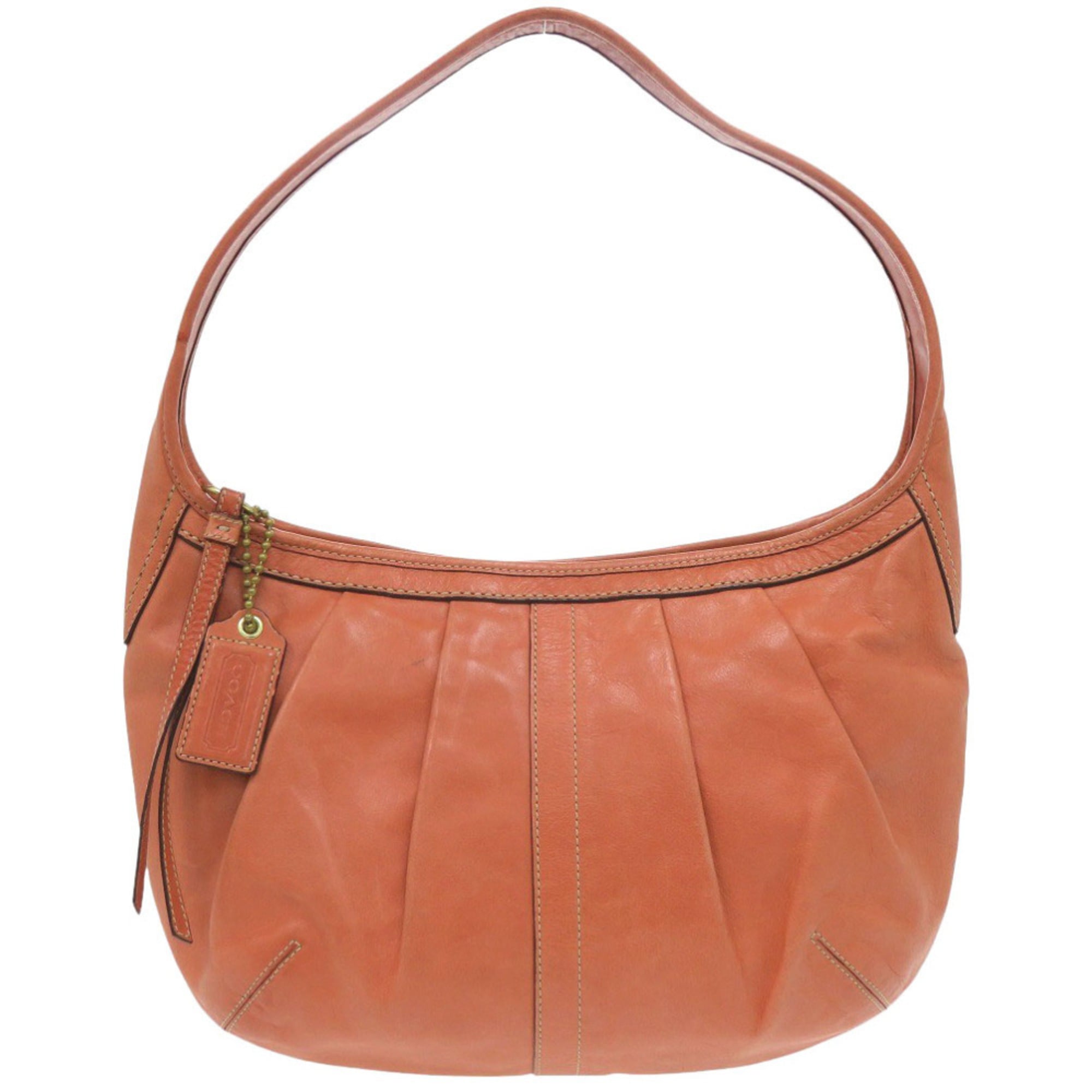Coach Orange Leather Shoulder Bag (Pre-Owned)