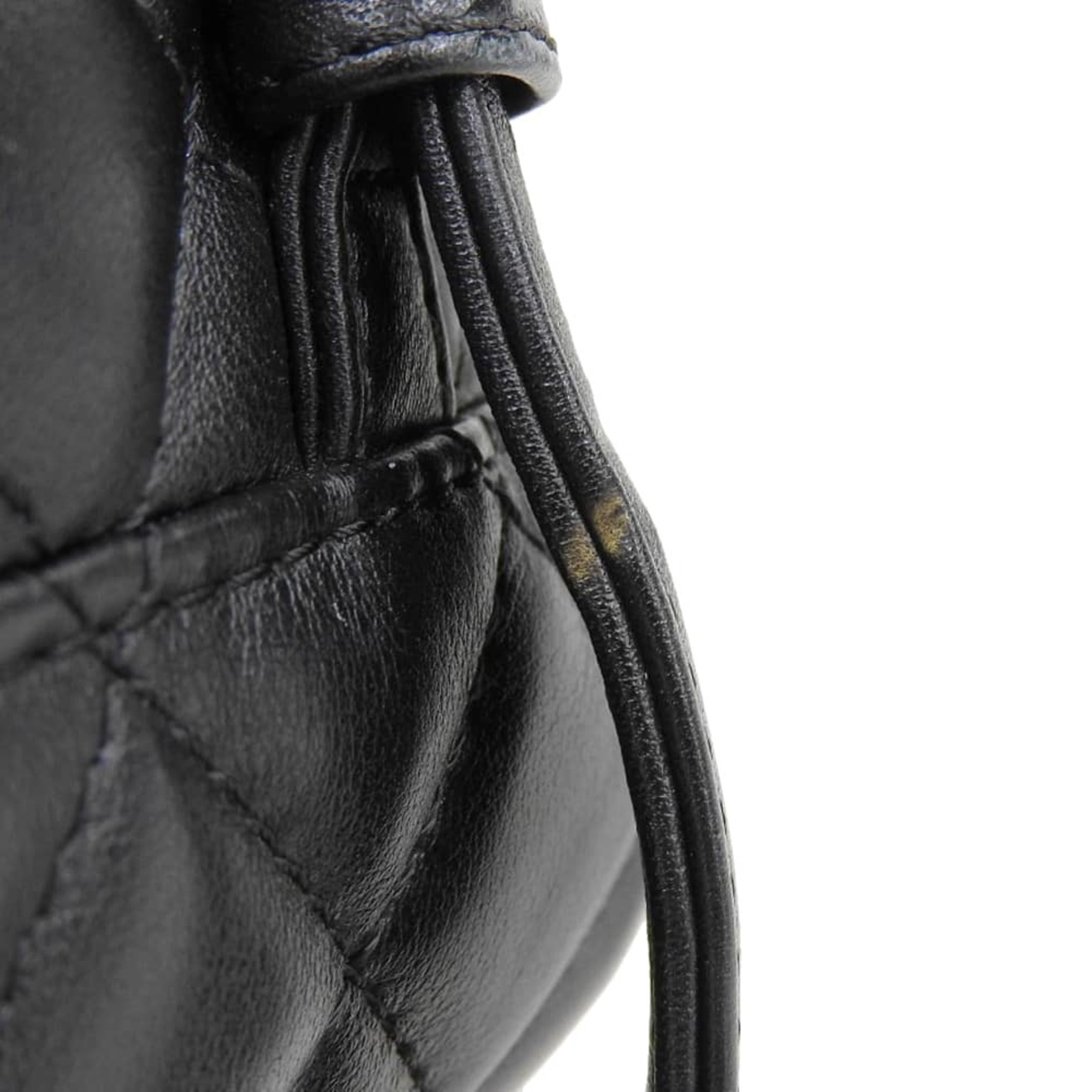 Chanel Matelasse Black Leather Backpack (Pre-Owned)