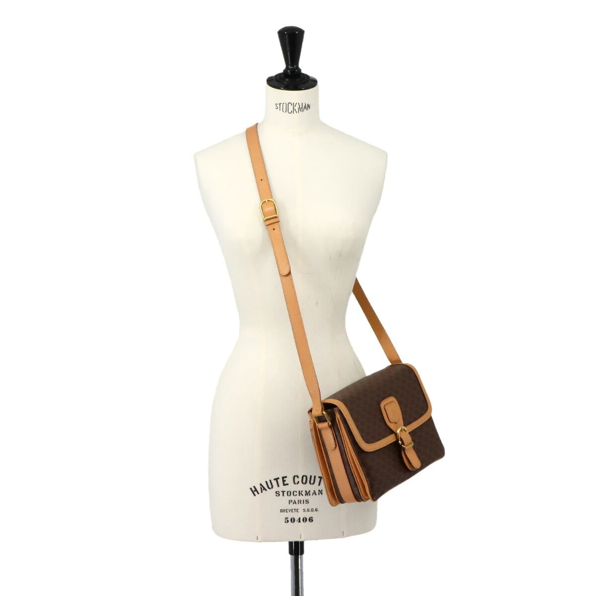 Celine Brown Pvc Leather Handbag Shoulder Bag (Pre-Owned)