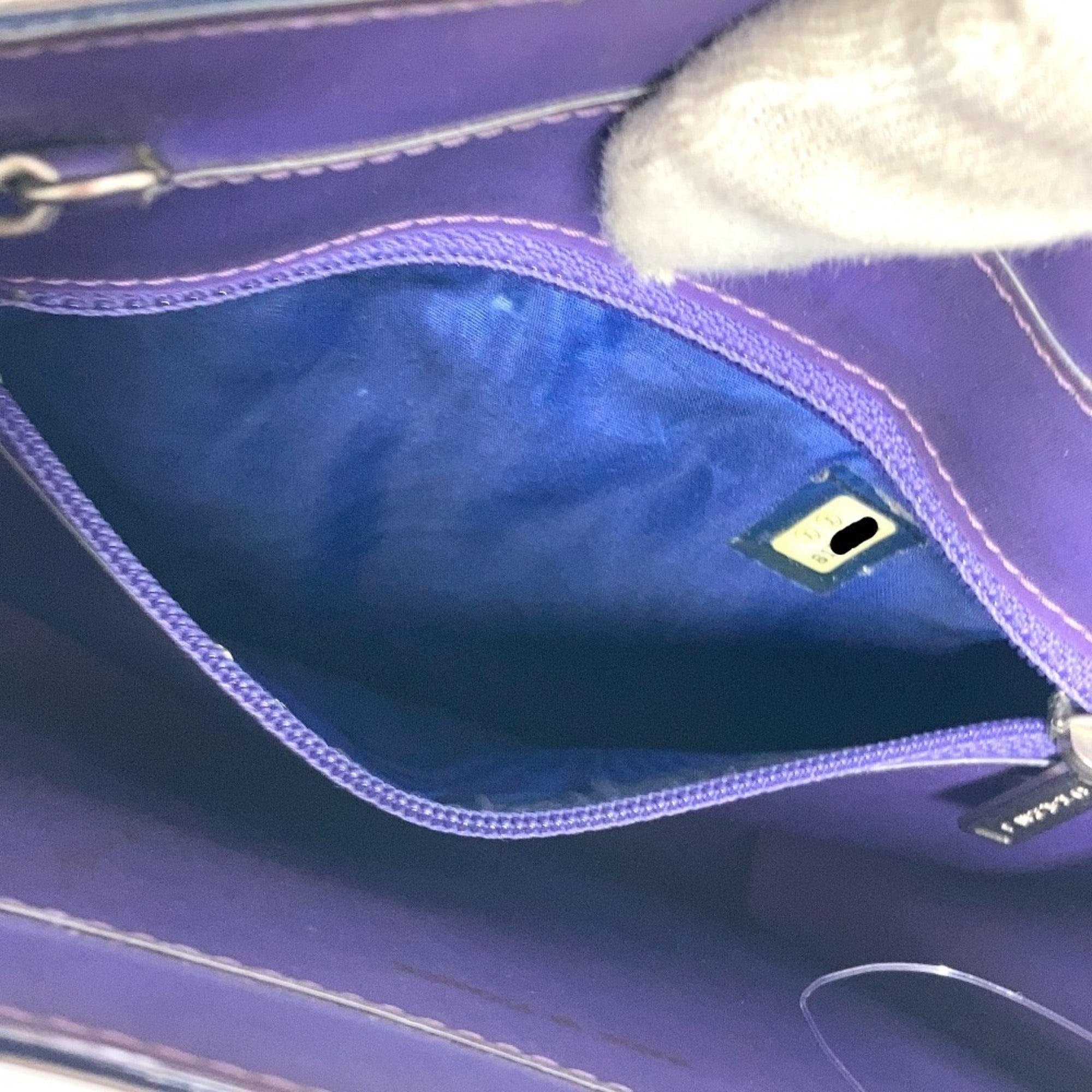 Chanel Purple Pvc Leather Shoulder Bag (Pre-Owned)