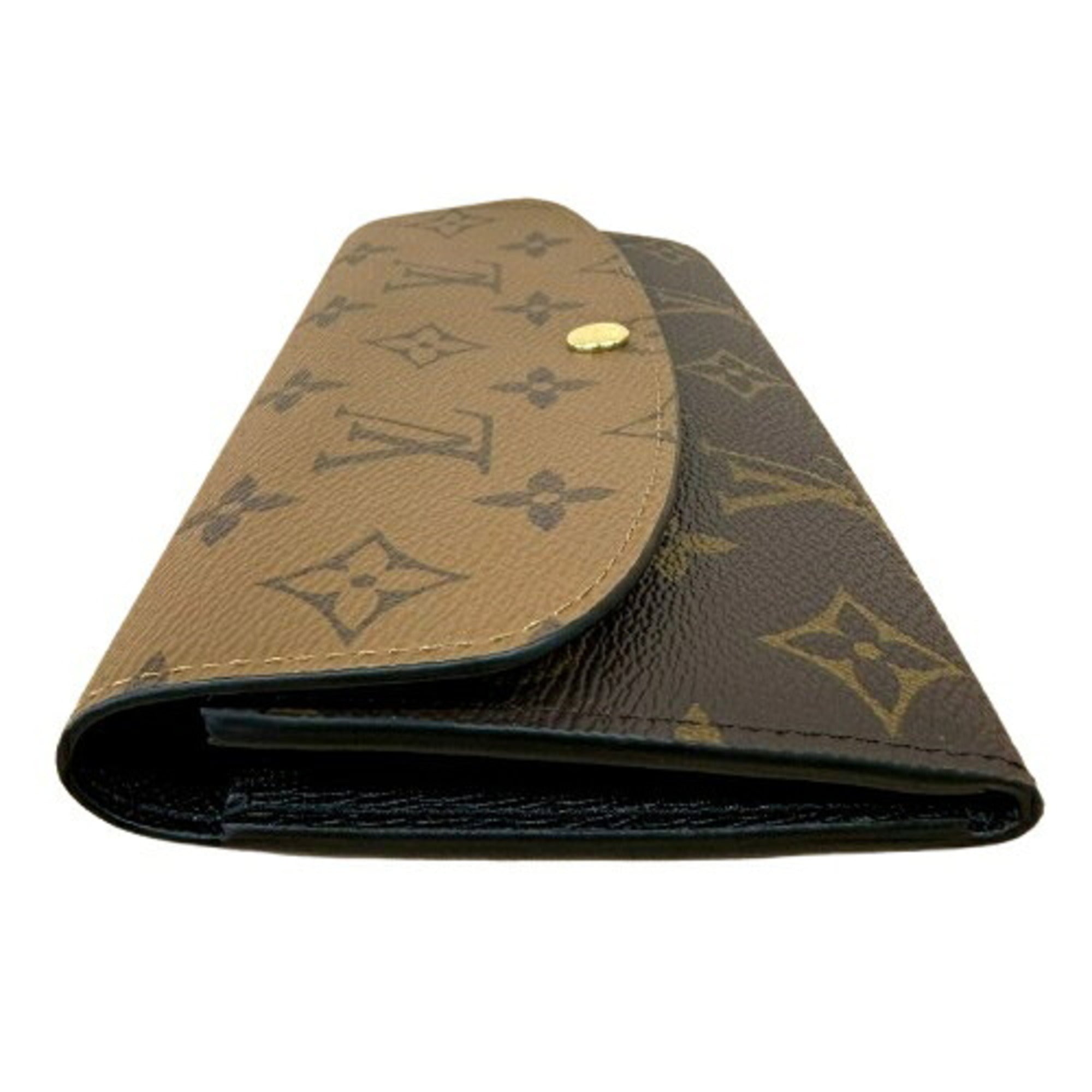 Louis Vuitton Brown Monogram Reverse Monogram Reverse Long Wallet (Bi-Fold) (Pre-Owned)