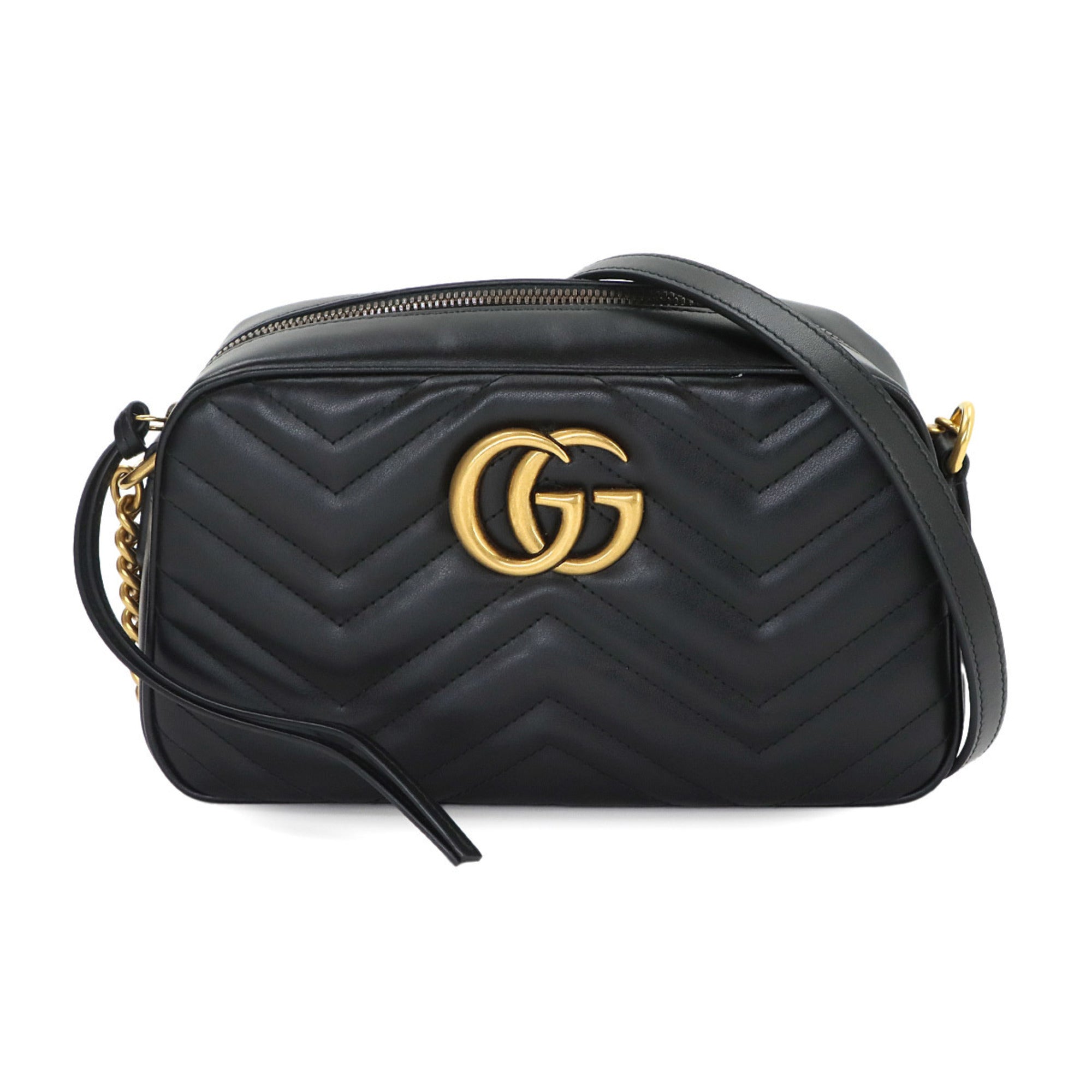 Gucci Black Leather Handbag Shoulder Bag (Pre-Owned)