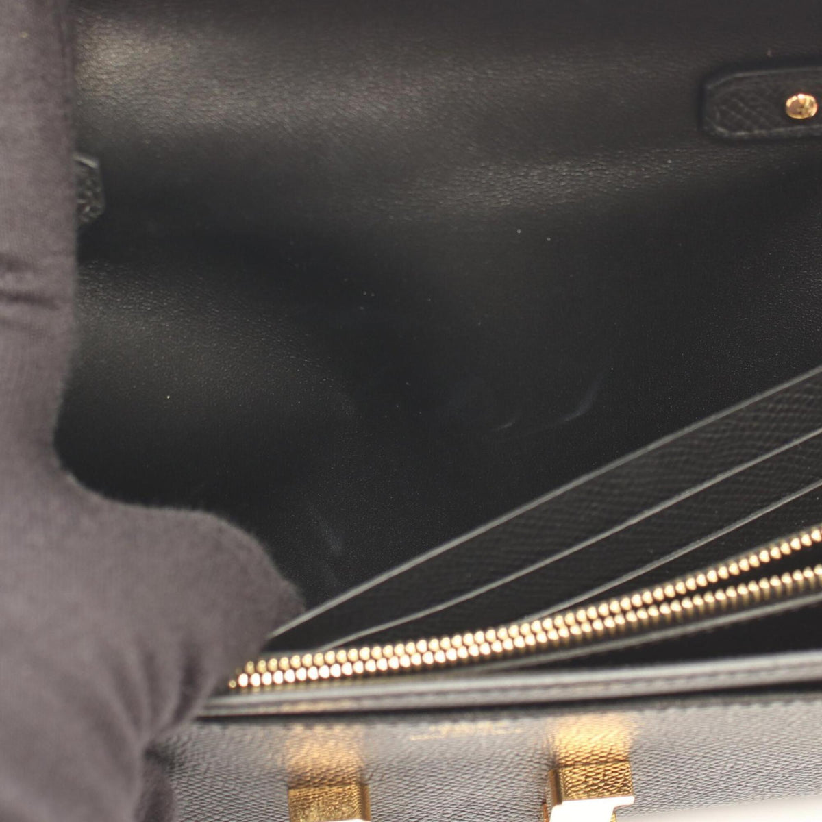 Hermes Black Epsom Leather Handbag Shoulder Bag (Pre-Owned)