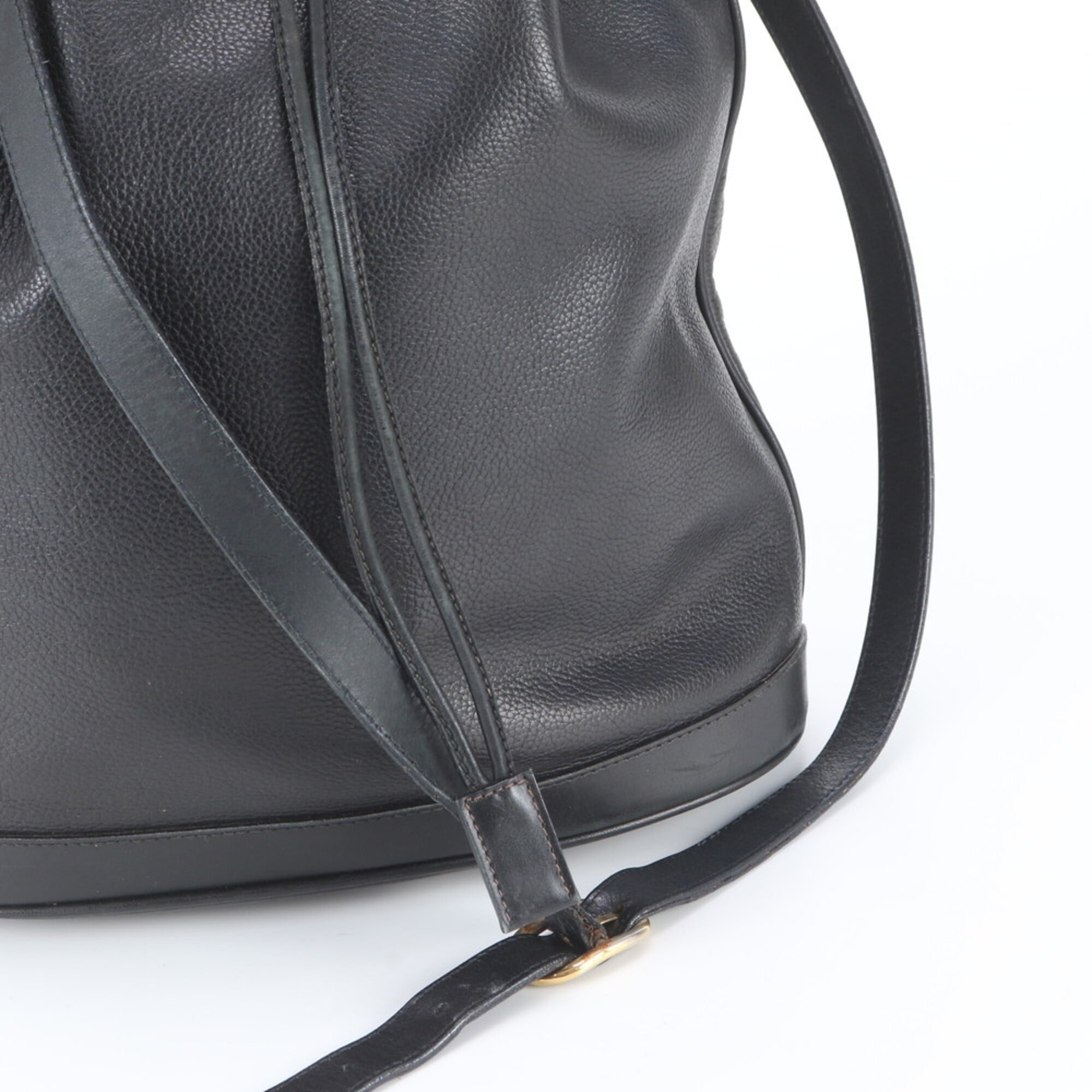 Gucci Black Leather Handbag Shoulder Bag Tote Bag (Pre-Owned)