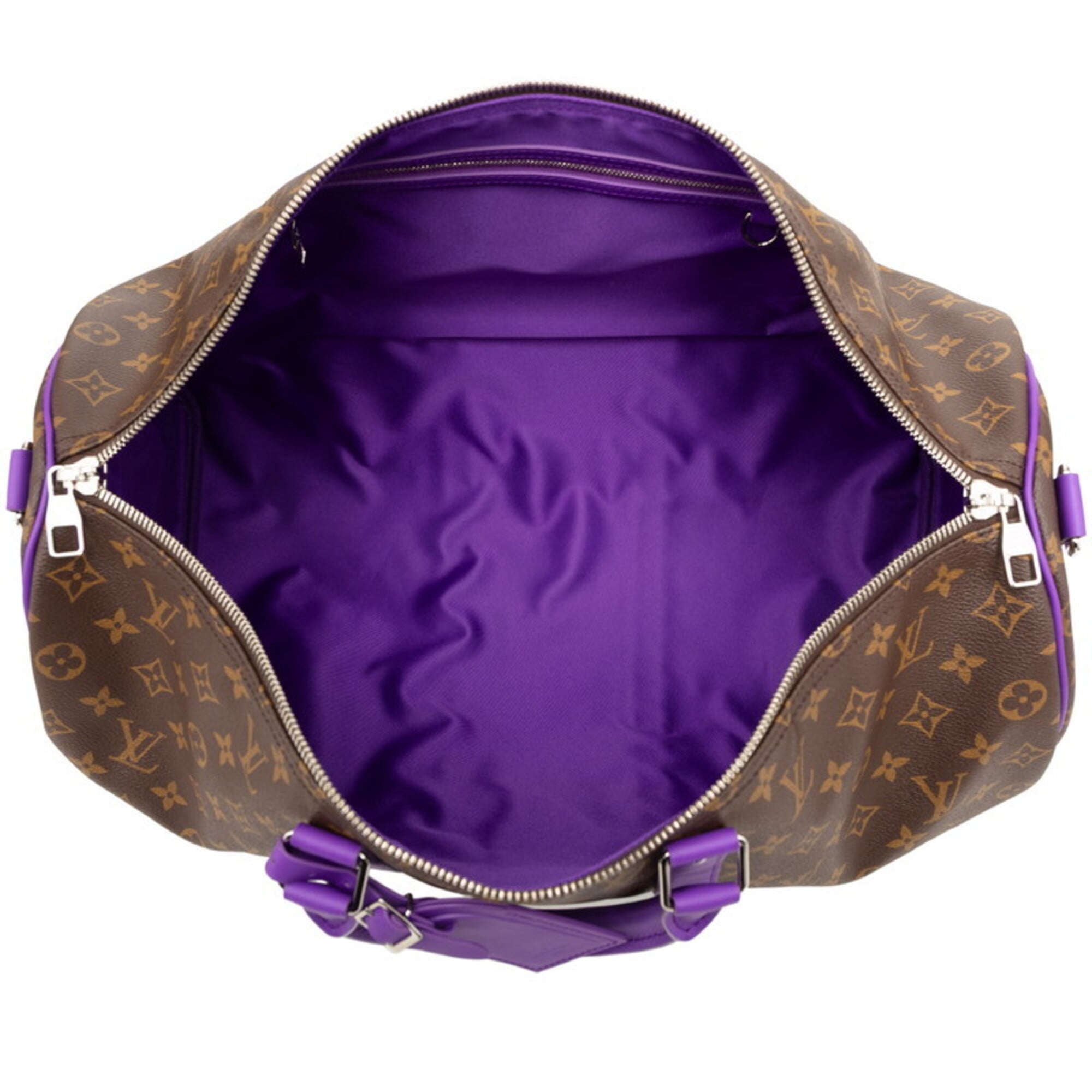 Louis Vuitton Monogram Macassar Purple Pvc Leather Boston Bag Shoulder Bag (Pre-Owned)