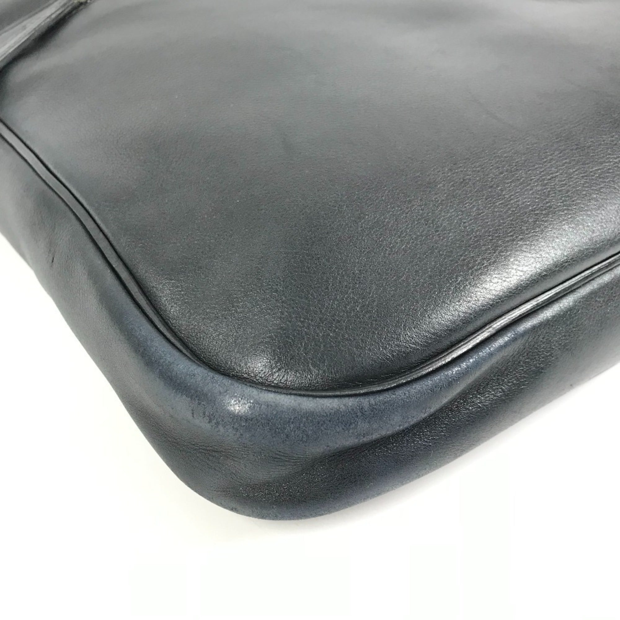 Hermes Black Leather Handbag Shoulder Bag Tote Bag (Pre-Owned)