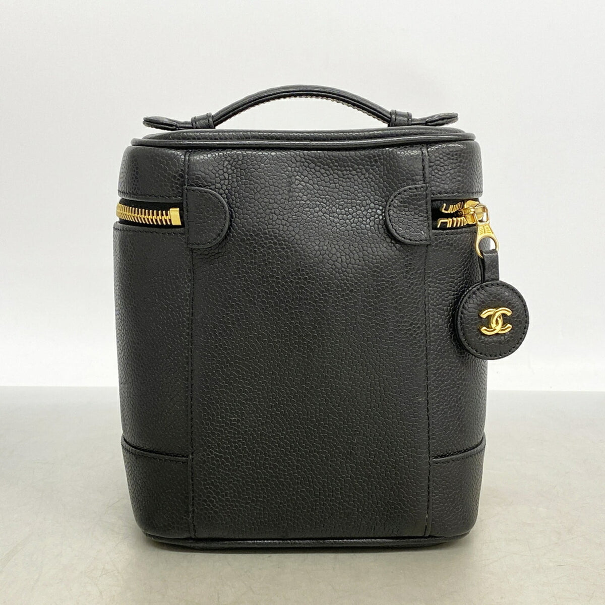 Chanel Black Grained Calfskin Vanity Bag (Pre-Owned)
